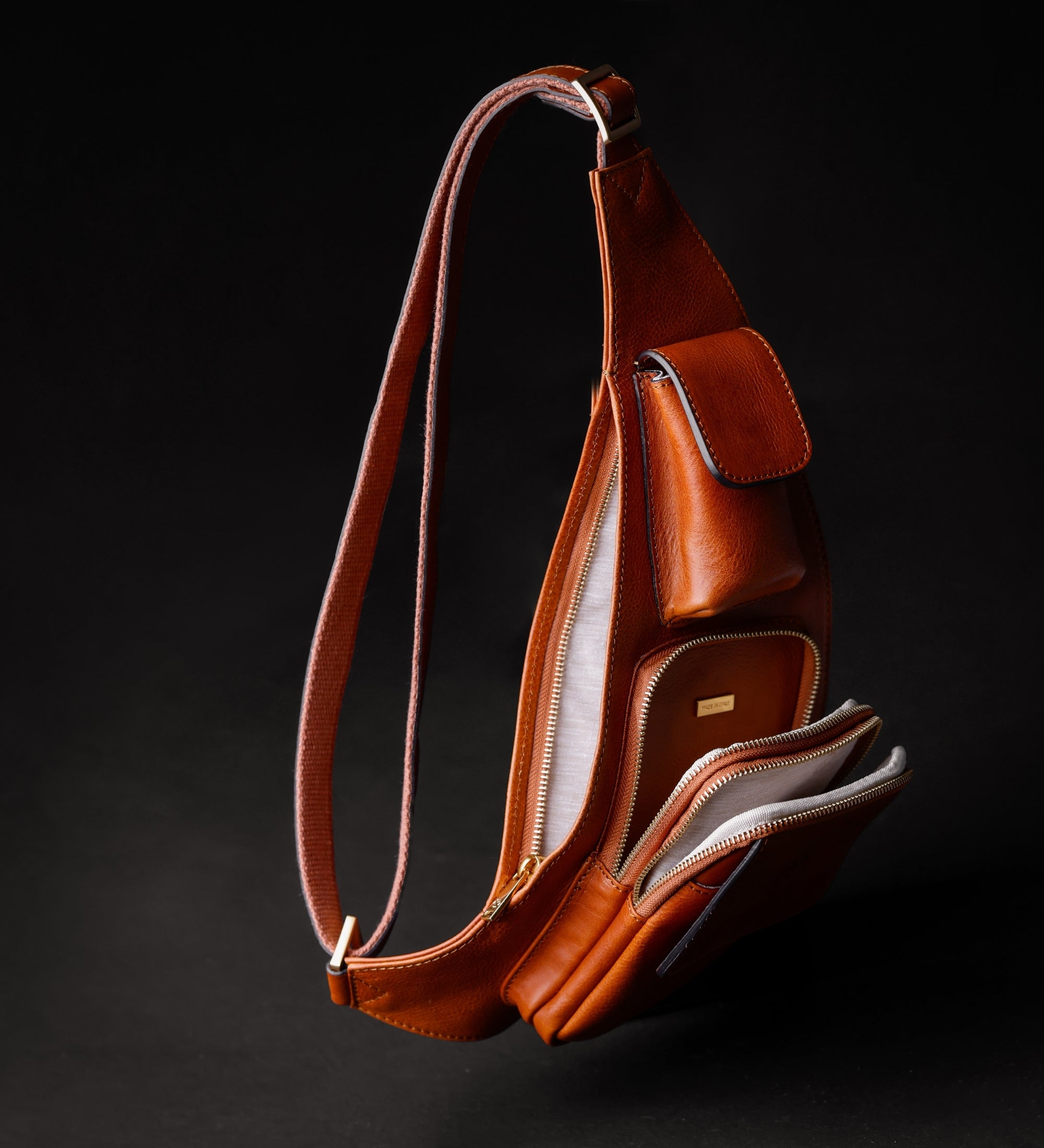 Borsa monospalla a tracolla in pelle - The Monk