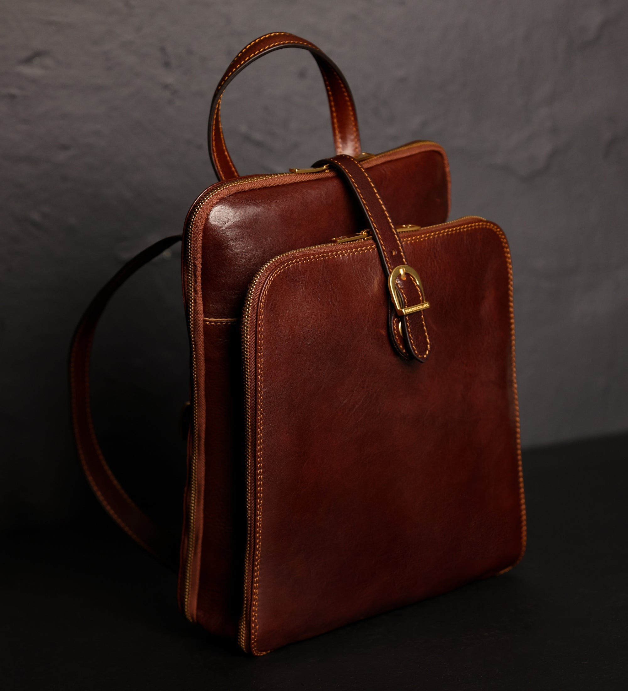 Zaino donna in pelle convertibile in borsa a spalla - Clarissa