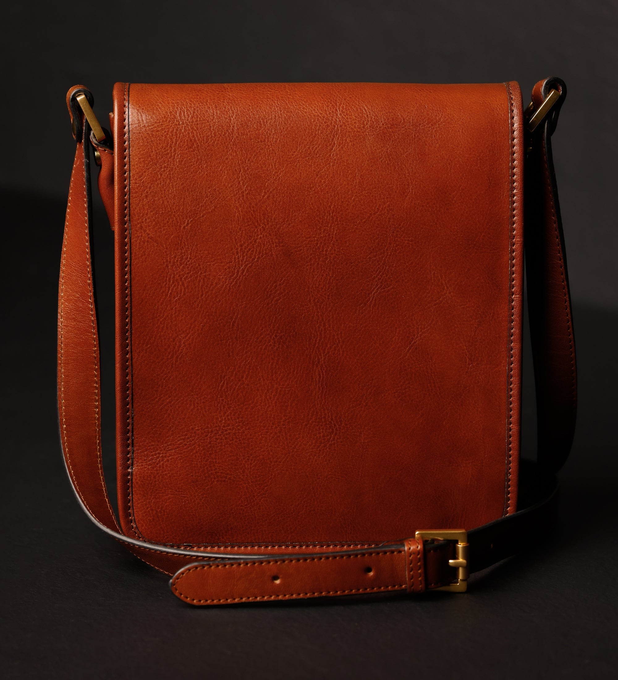 Borsa messenger piccola in pelle - On The Road