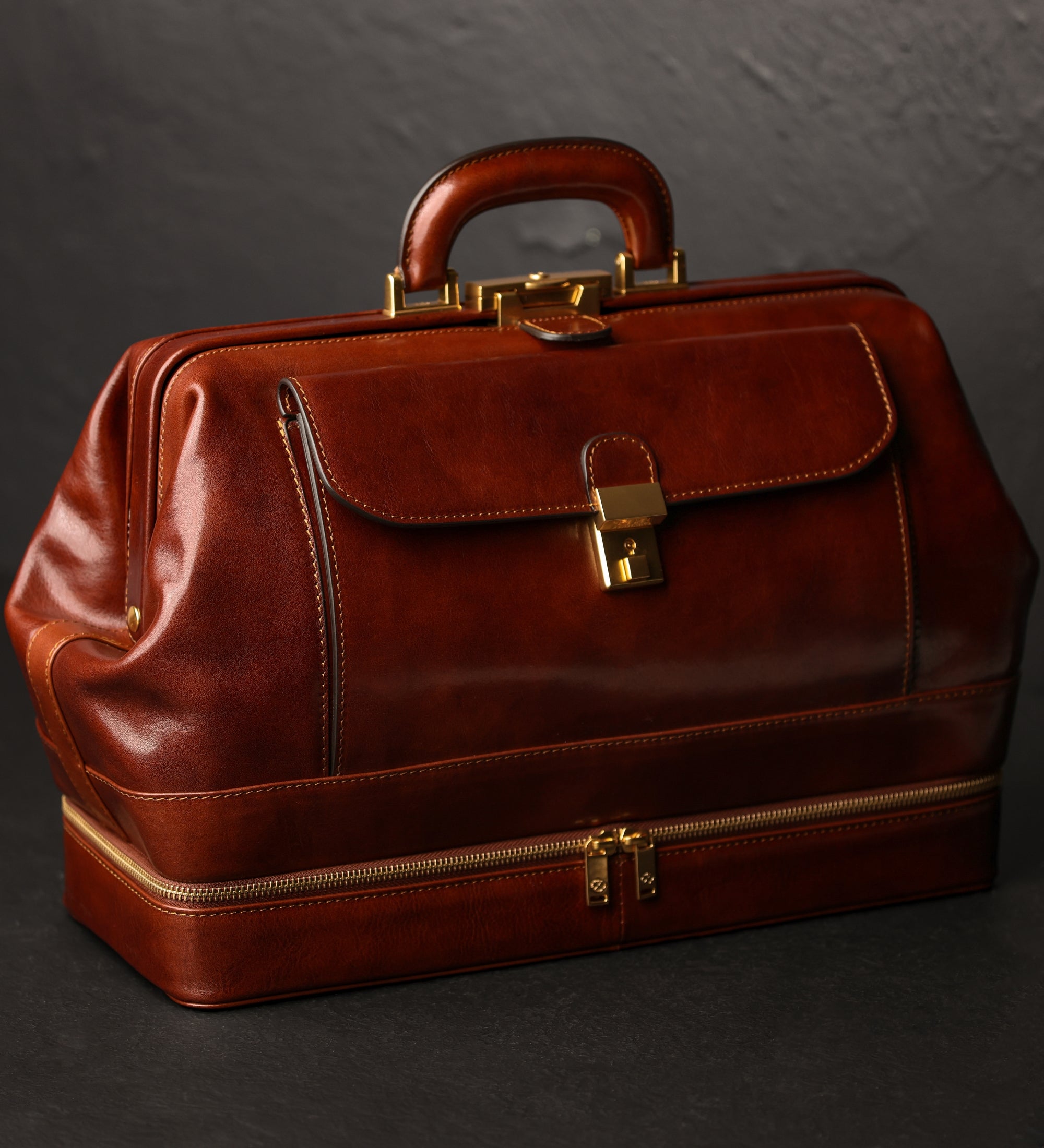 Borsa da medico grande in pelle Italiana - The Master and Margarita