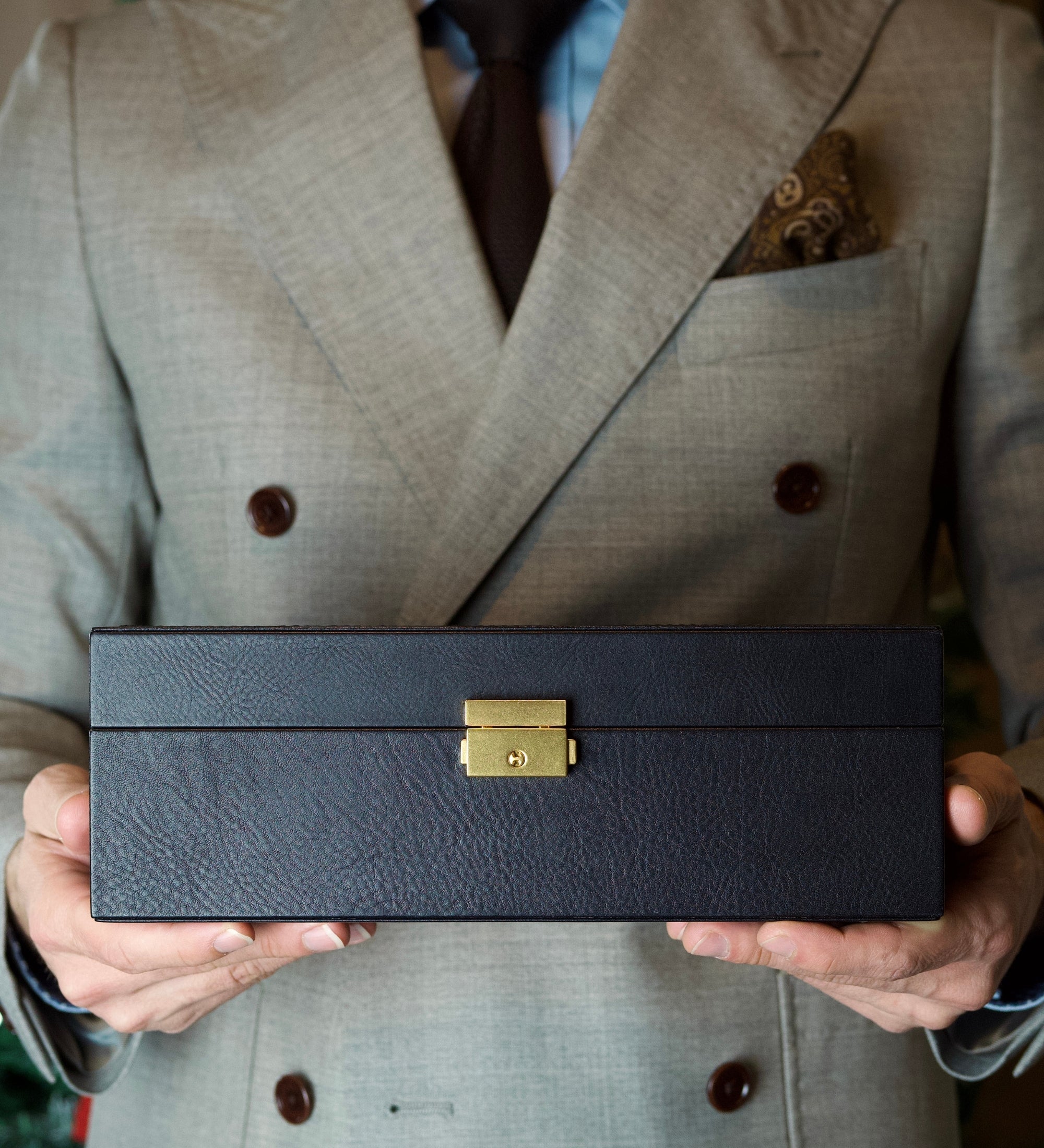 Cofanetto in pelle organizer per orologi - Silence