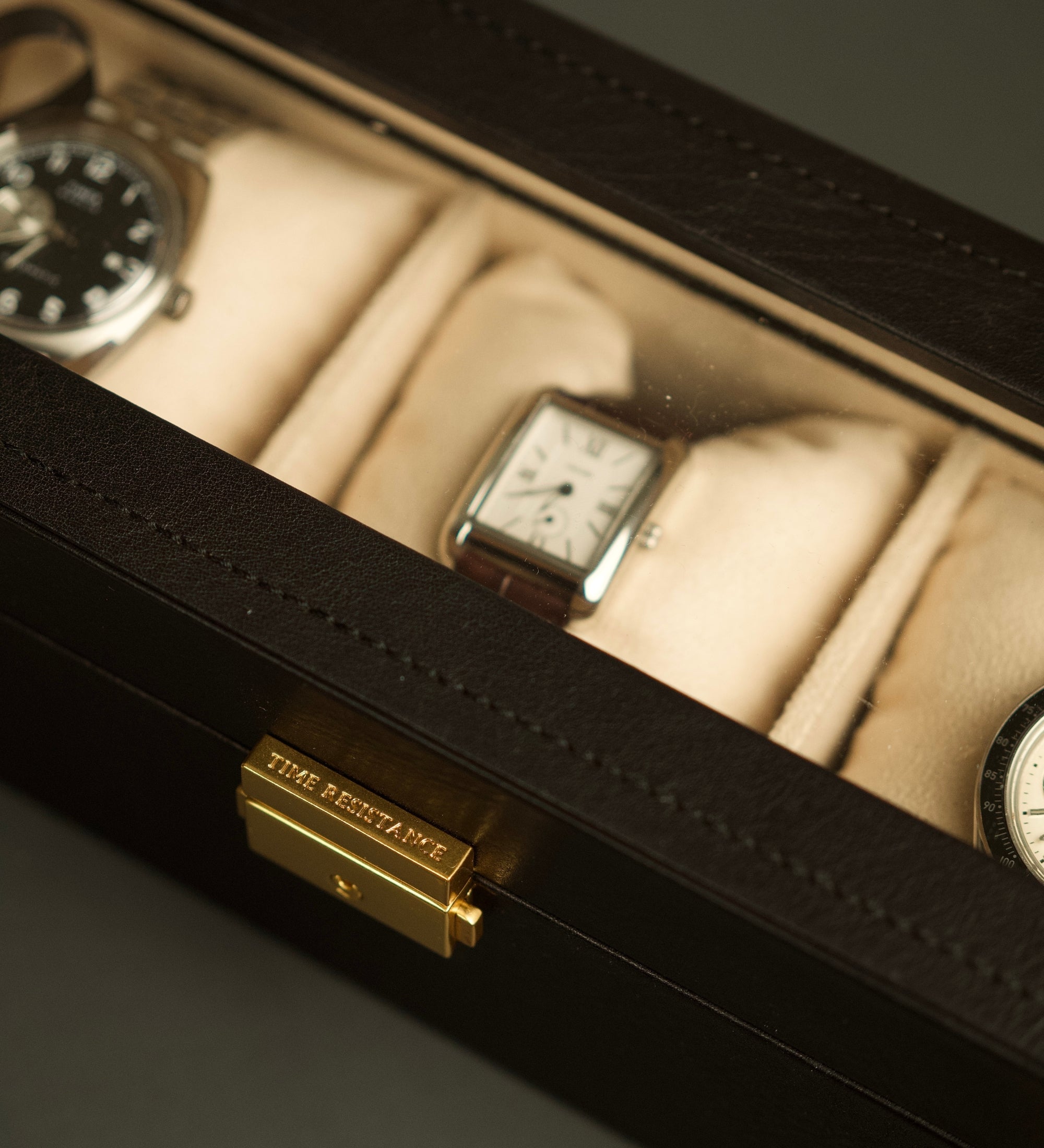 Cofanetto in pelle organizer per orologi - Silence