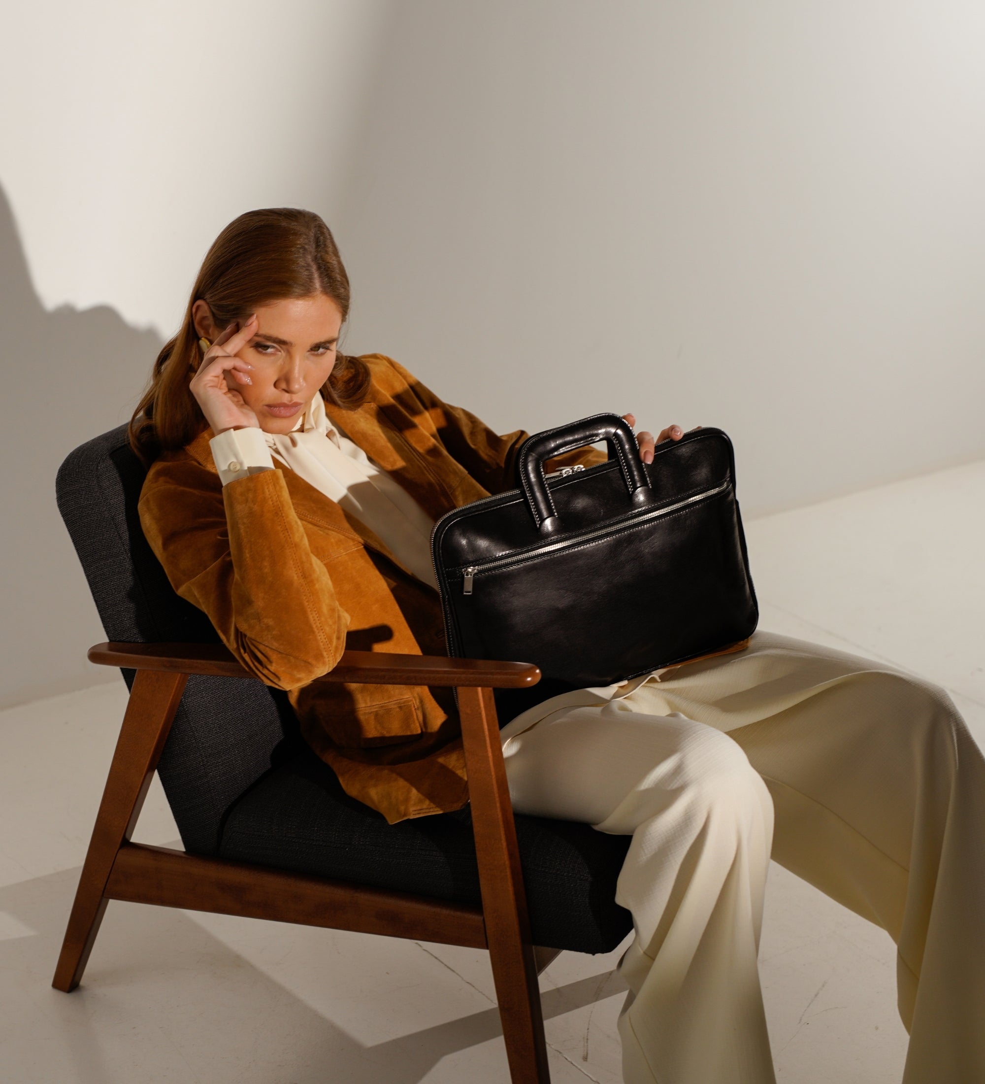 Cartella in pelle per PC donna - Brave New World