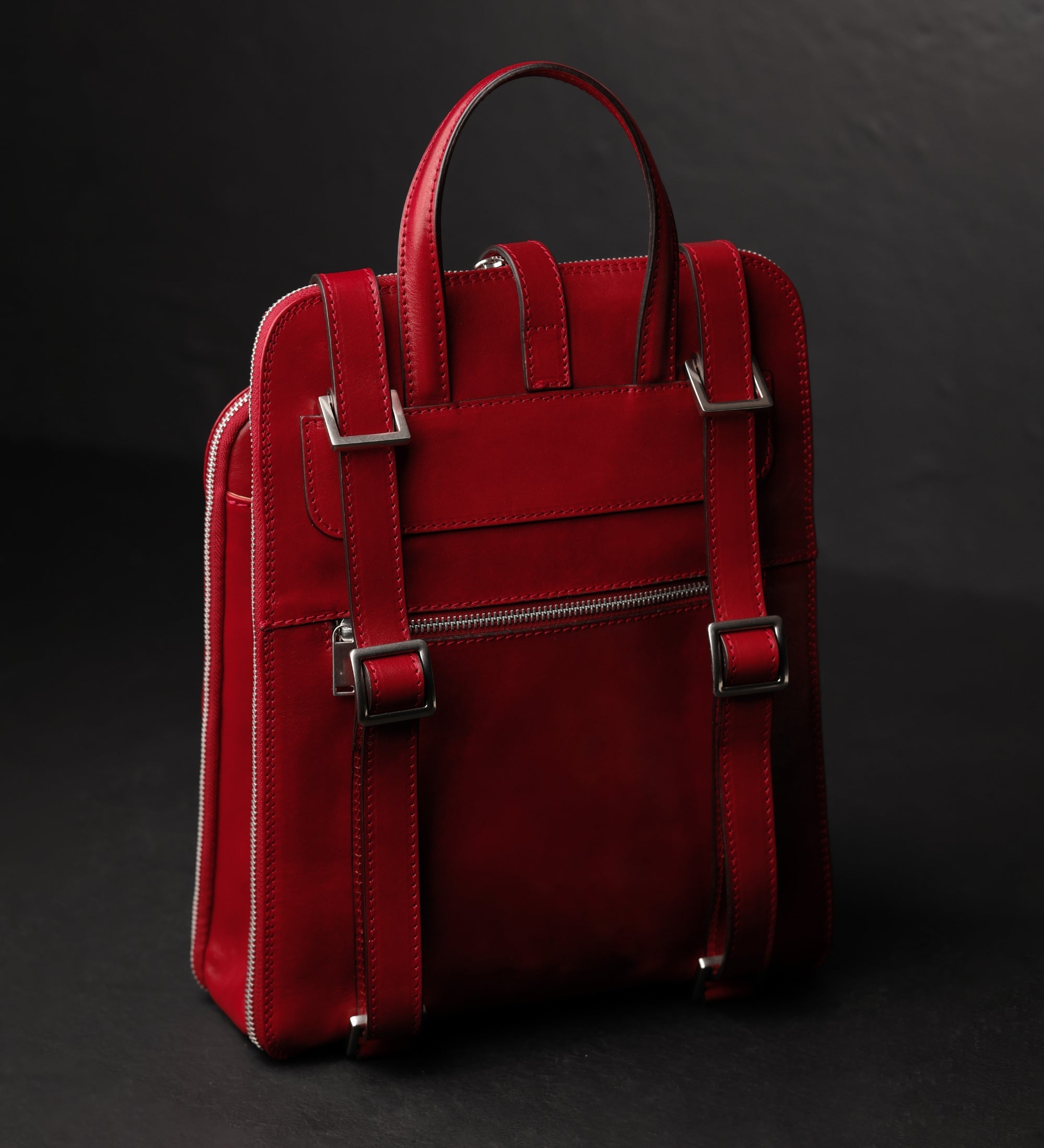 Zaino donna in pelle convertibile in borsa a spalla - Clarissa