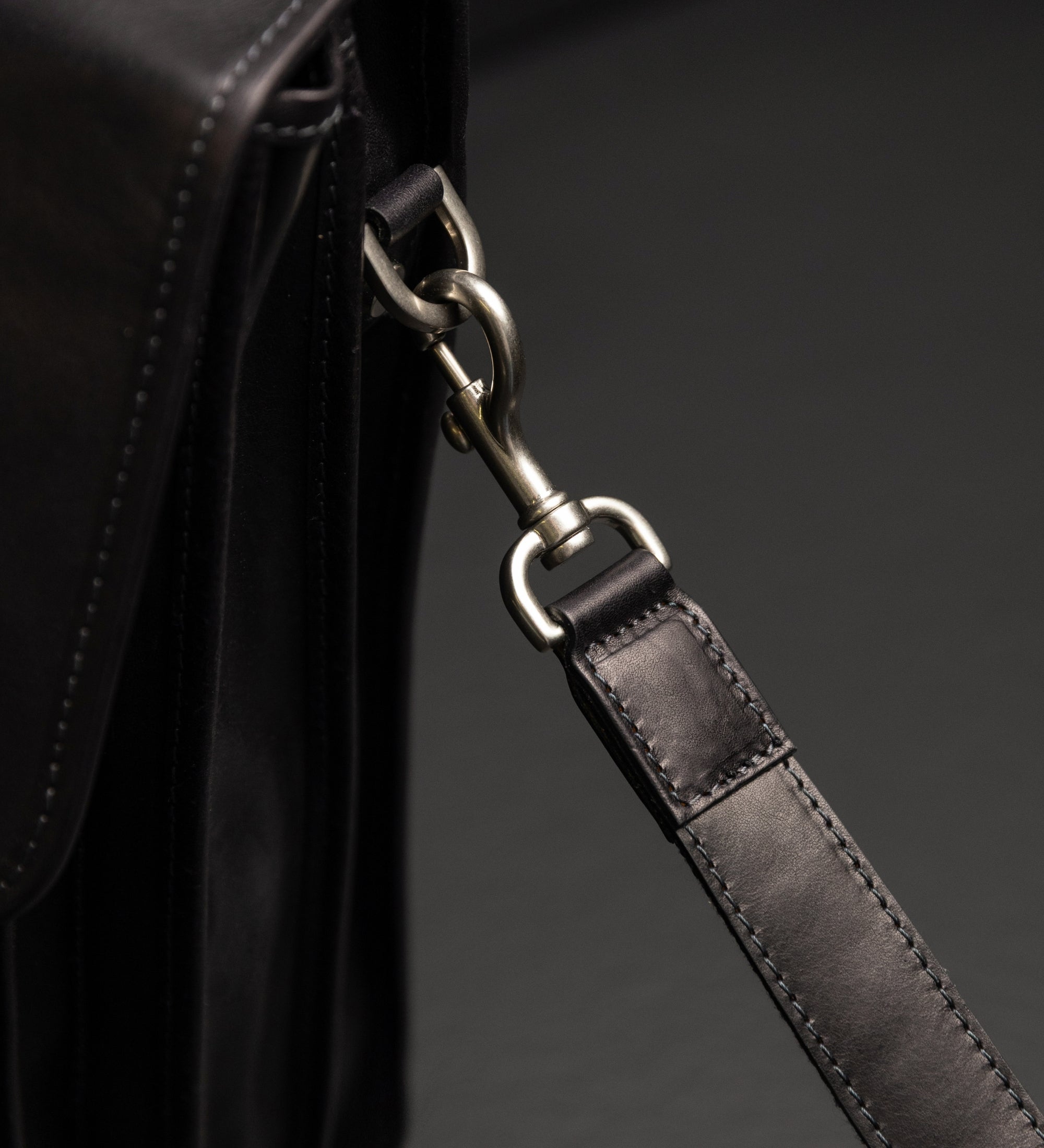 Borsa da lavoro a cartella con tracolla in pelle - The Time Machine