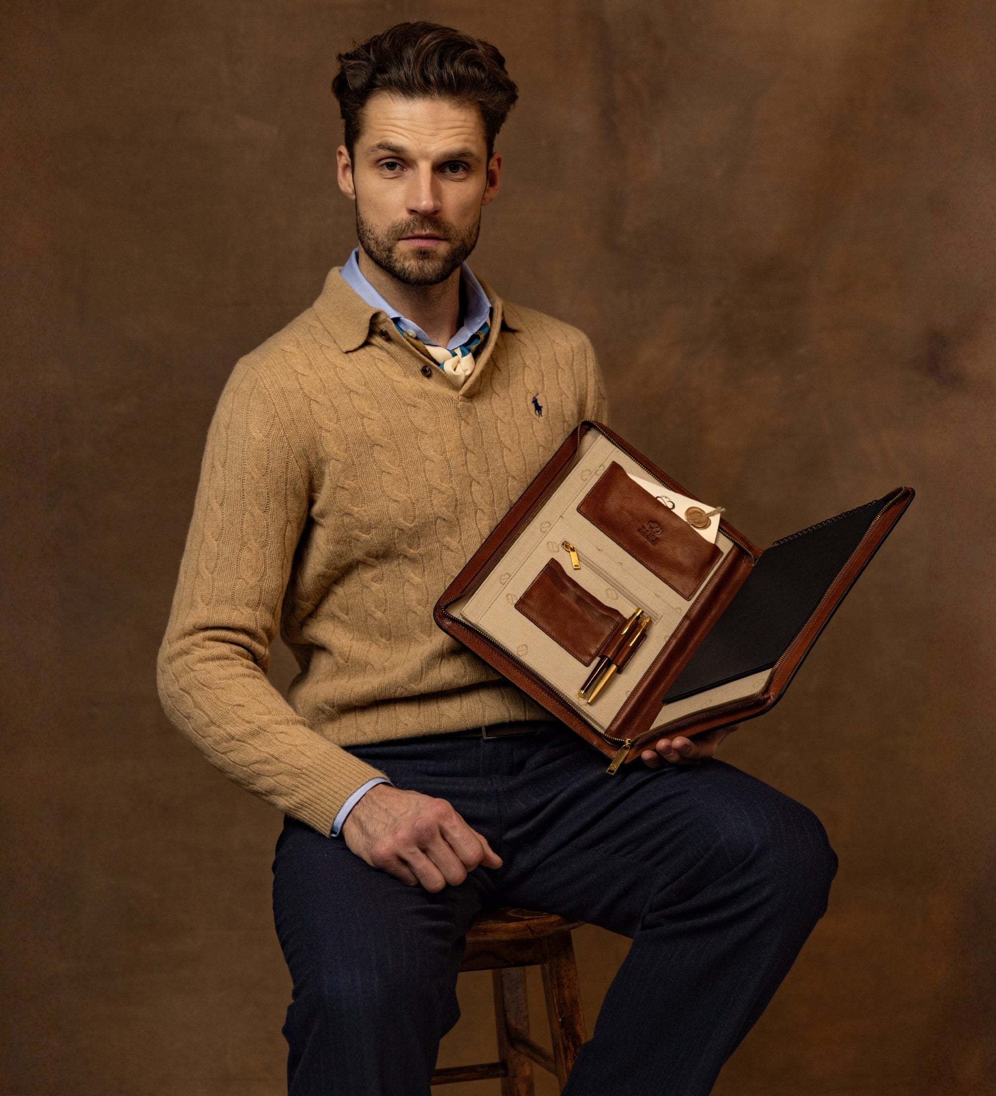 Portadocumenti organizer A4 in pelle - Candide