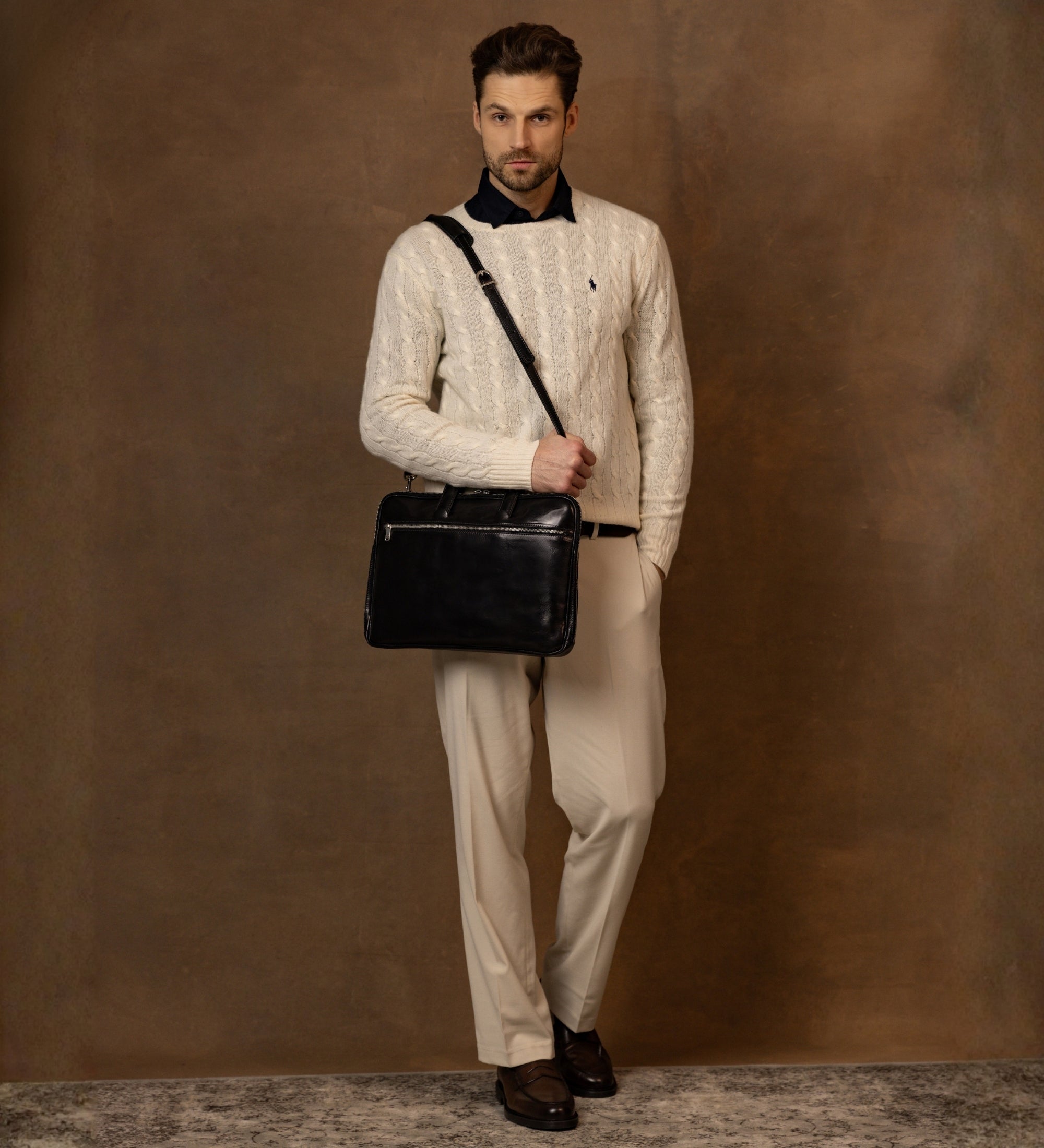 Cartella porta PC in pelle - Brave New World