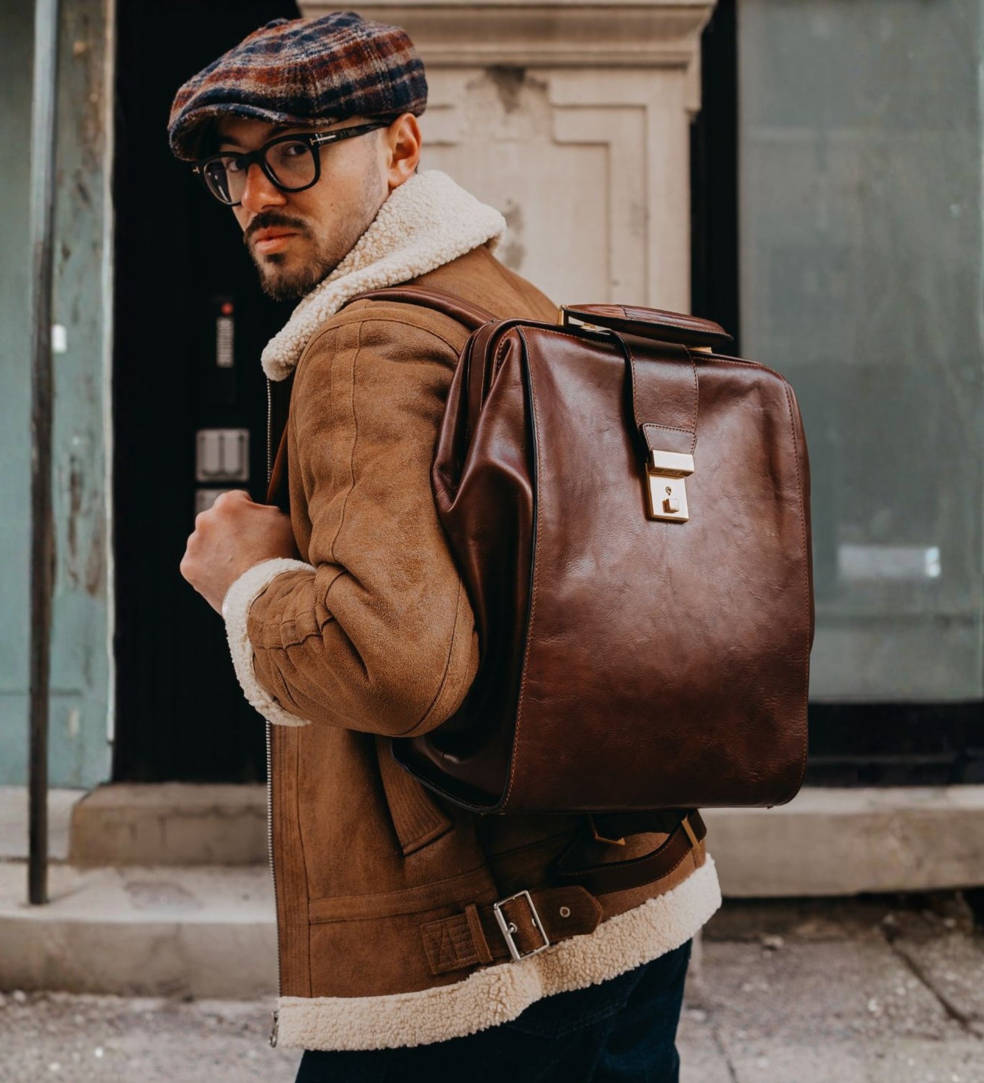 Zaino in pelle - A Brief Story of Time