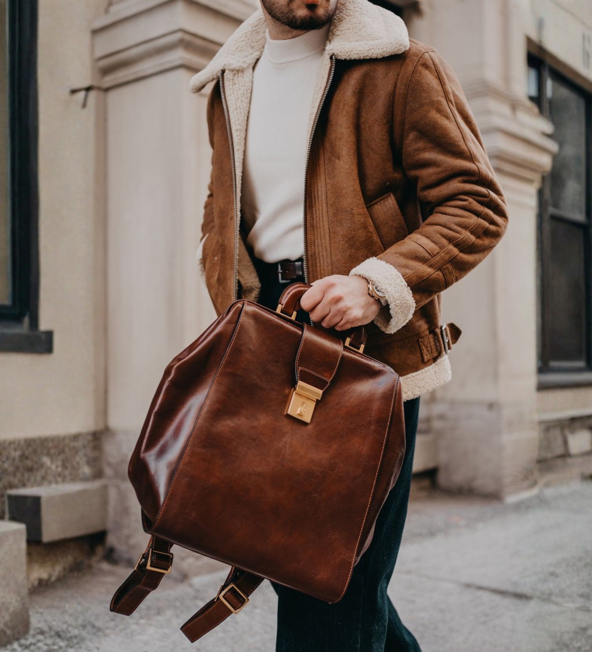 Zaino in pelle - A Brief Story of Time