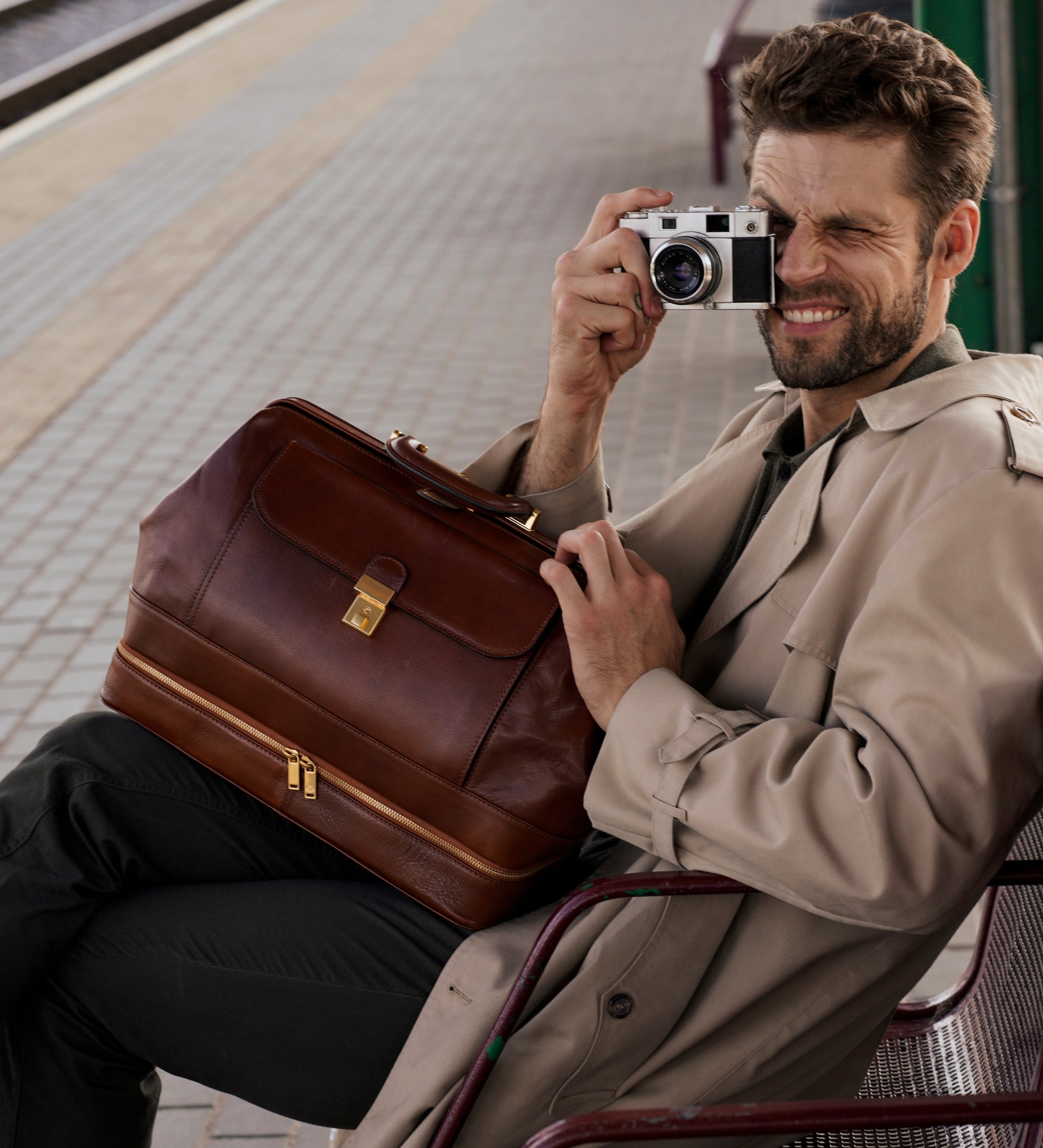 Borsa da medico grande in pelle Italiana - The Master and Margarita