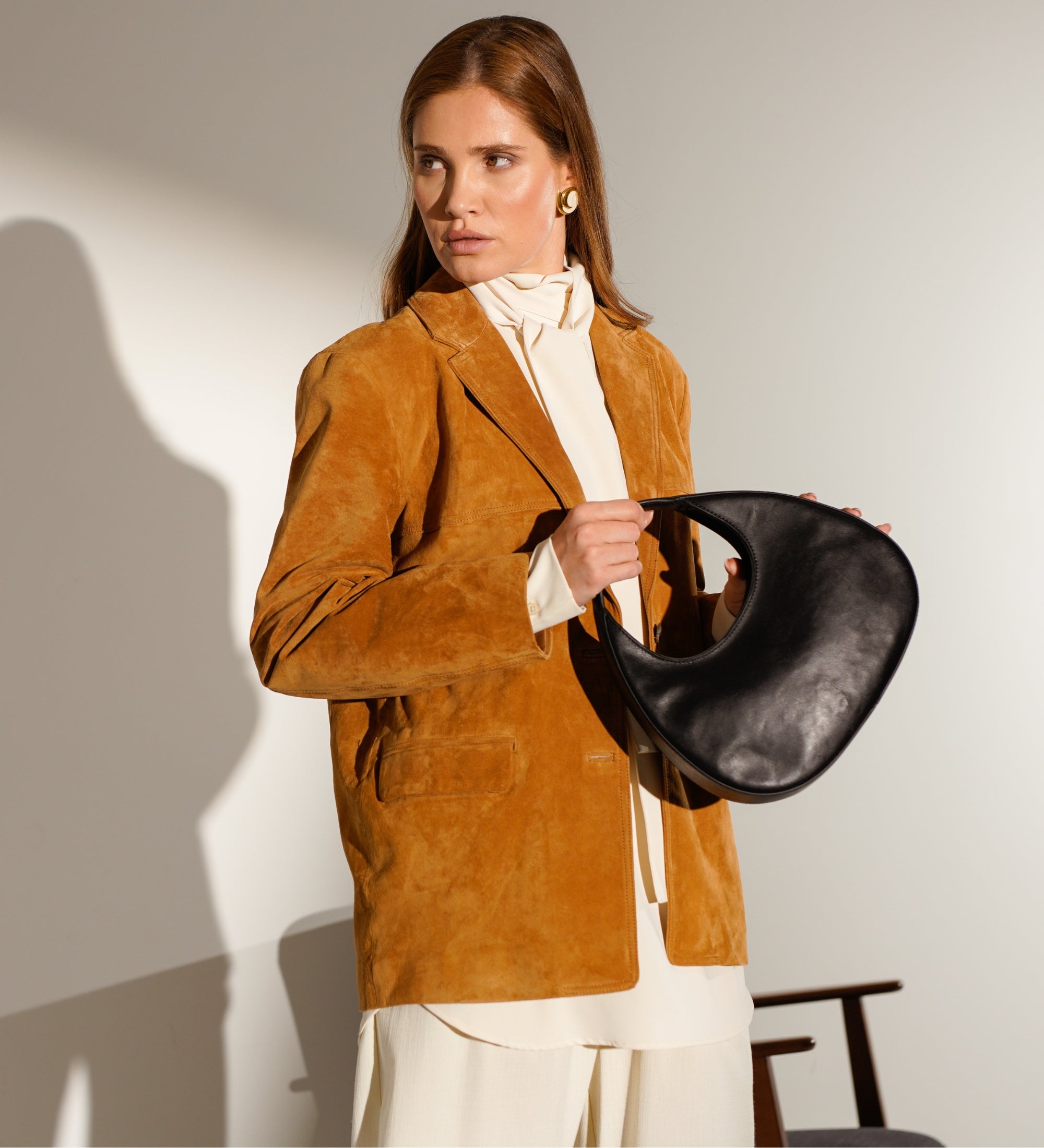 Borsa a mezzaluna in pelle donna – The Moonstone