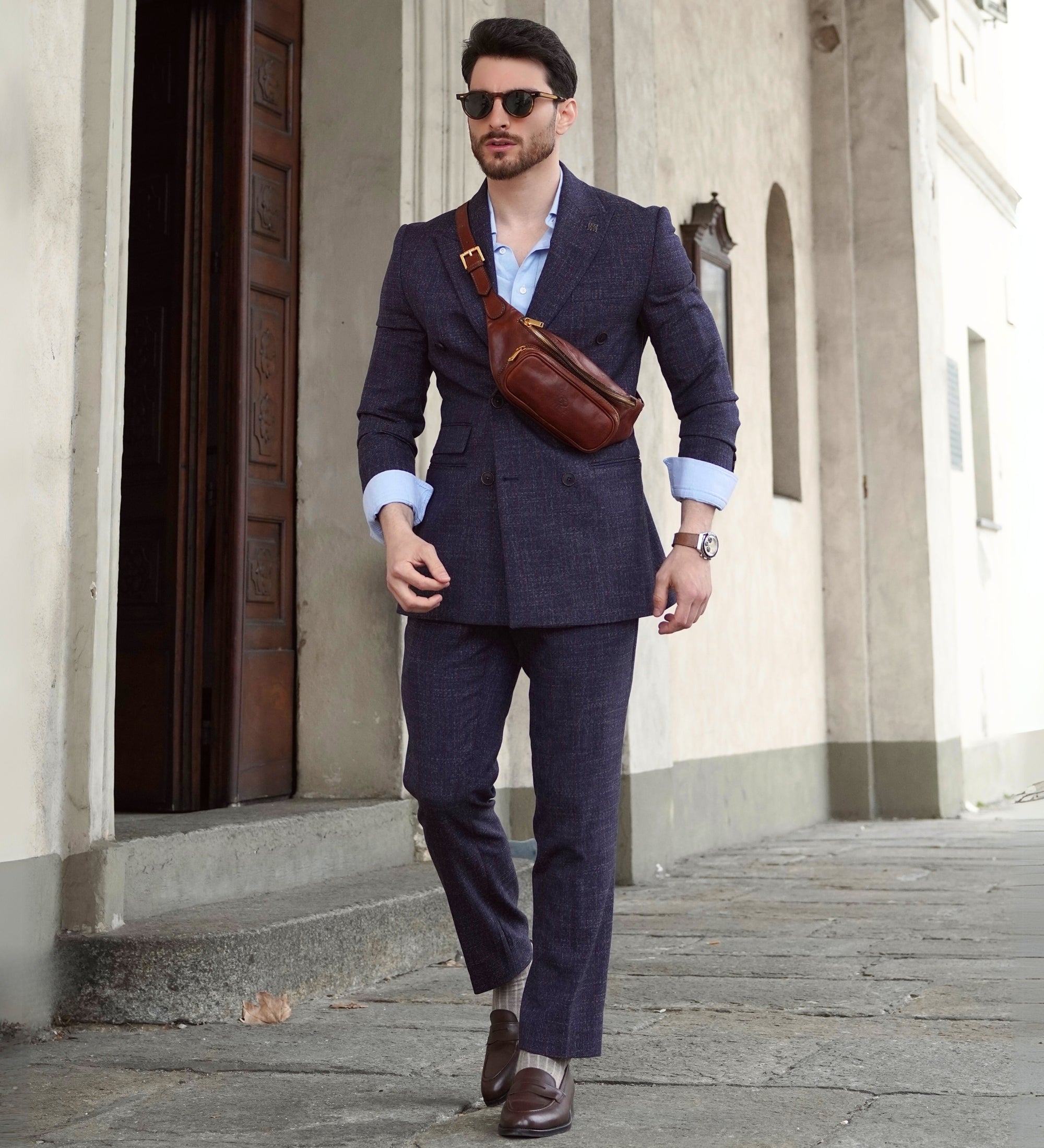 Marsupio a tracolla in pelle - Independent People