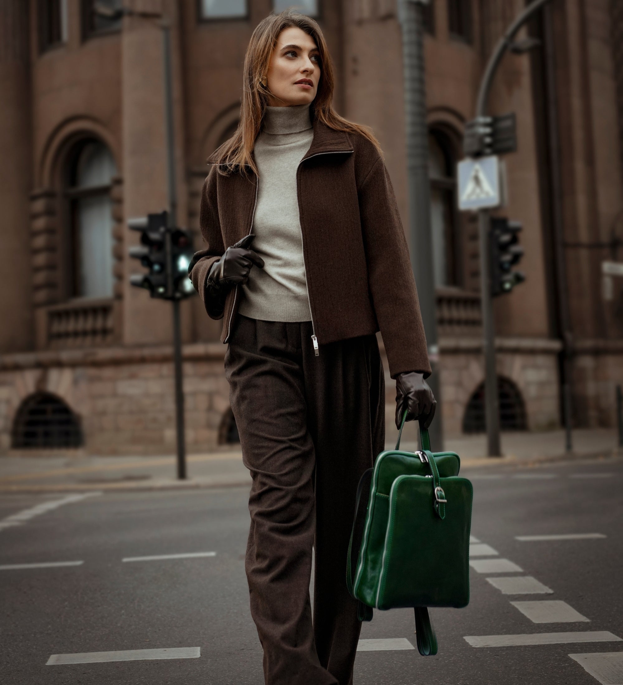 Zaino donna in pelle convertibile in borsa a spalla - Clarissa
