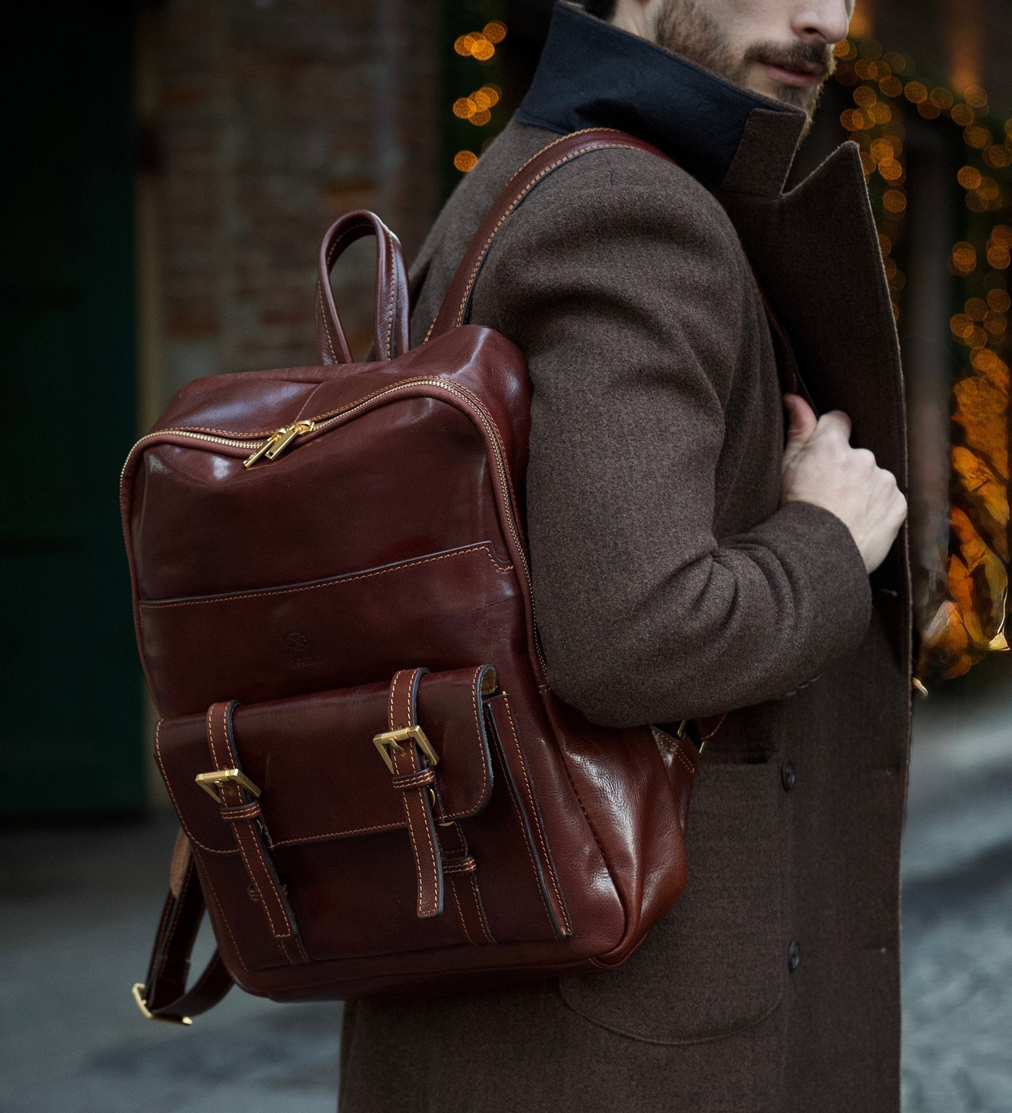 Zaino grande in pelle uomo - The Divine Comedy