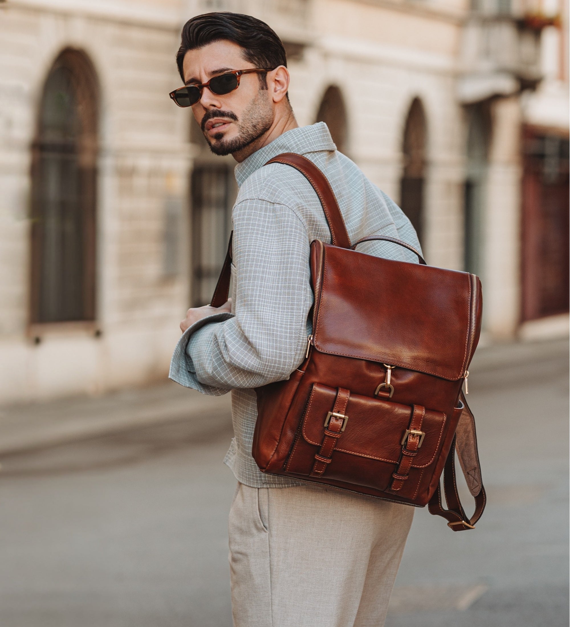 Zaino grande in pelle - The Odyssey