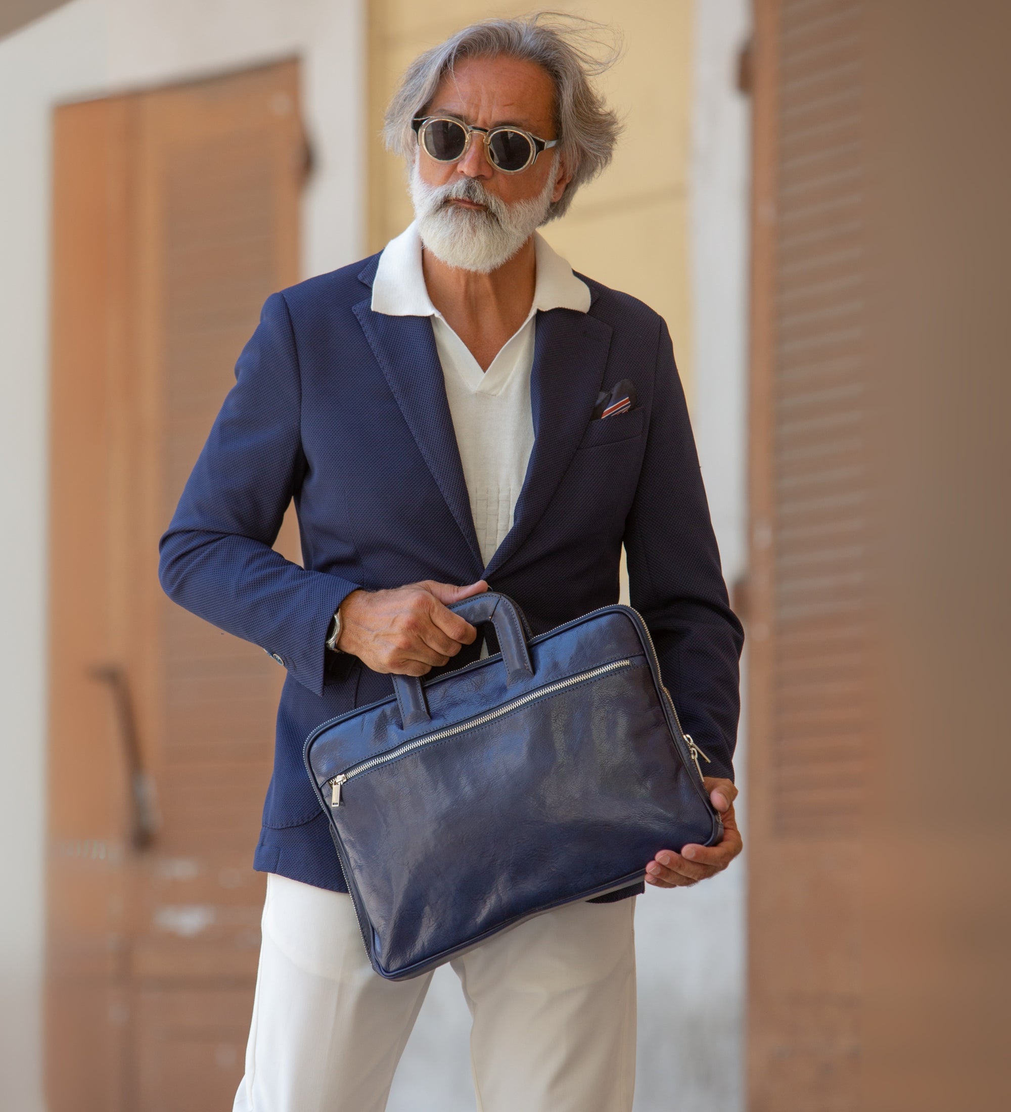 Cartella porta PC in pelle - Brave New World