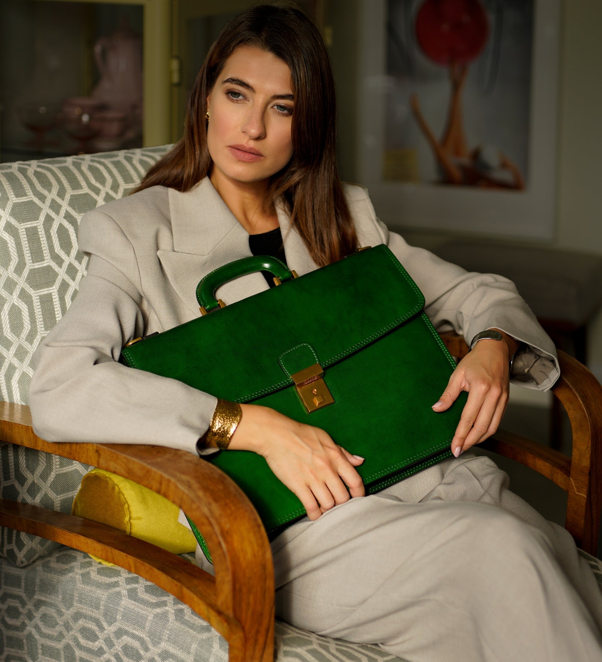 Cartella da lavoro in pelle donna - The Sound of the Mountain