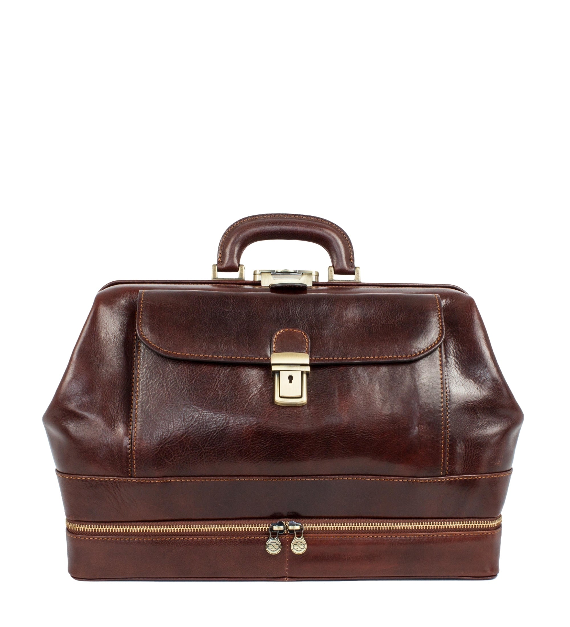 Large Italian Leather Doctor Bag - The Master and Margarita