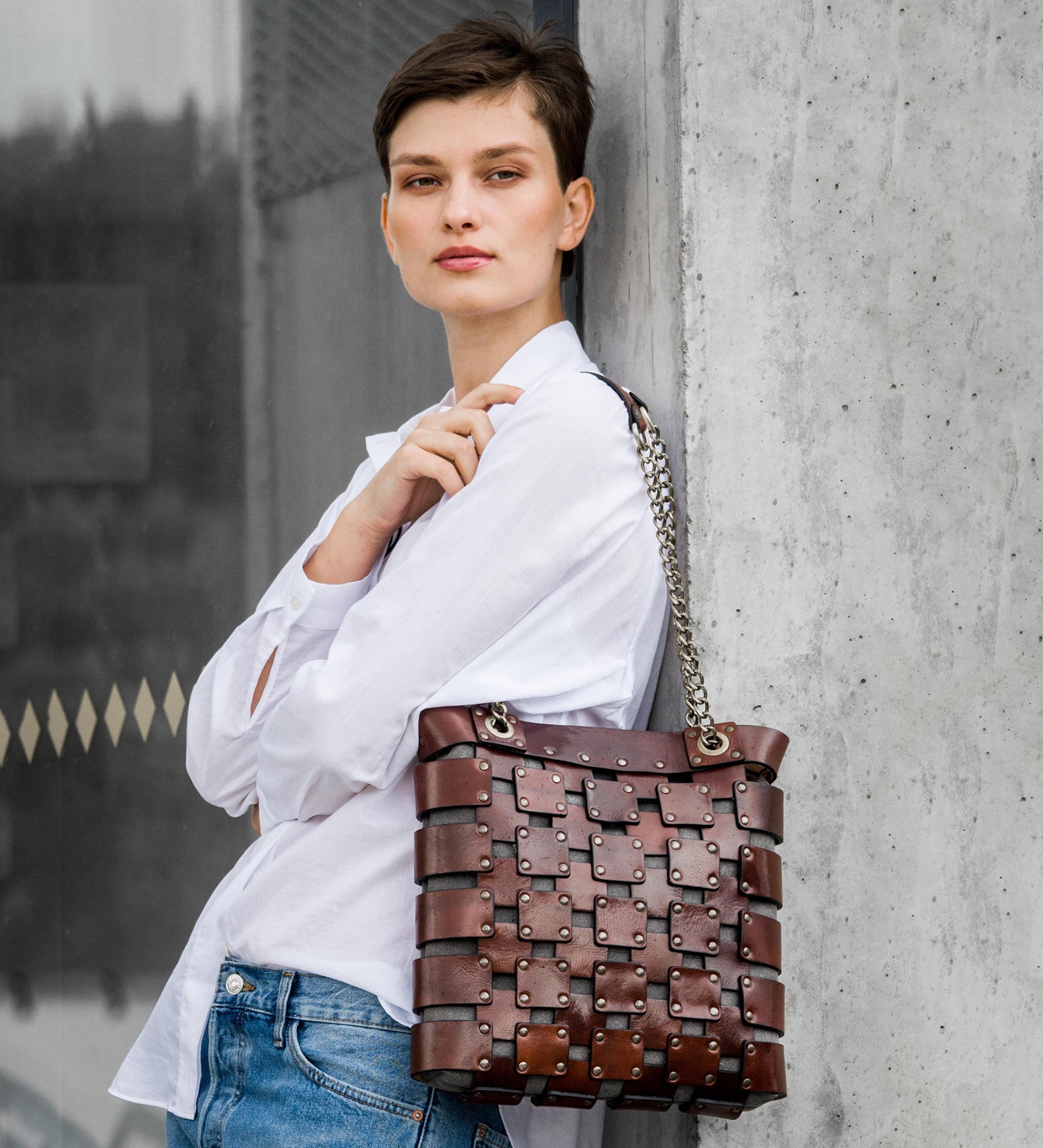 Borsa Tote in pelle donna - Jeanne d'Arc