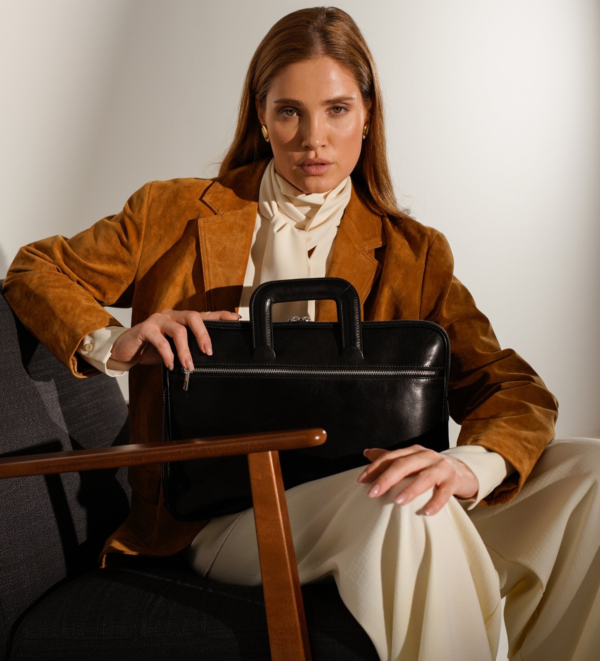 Cartella in pelle per PC donna - Brave New World