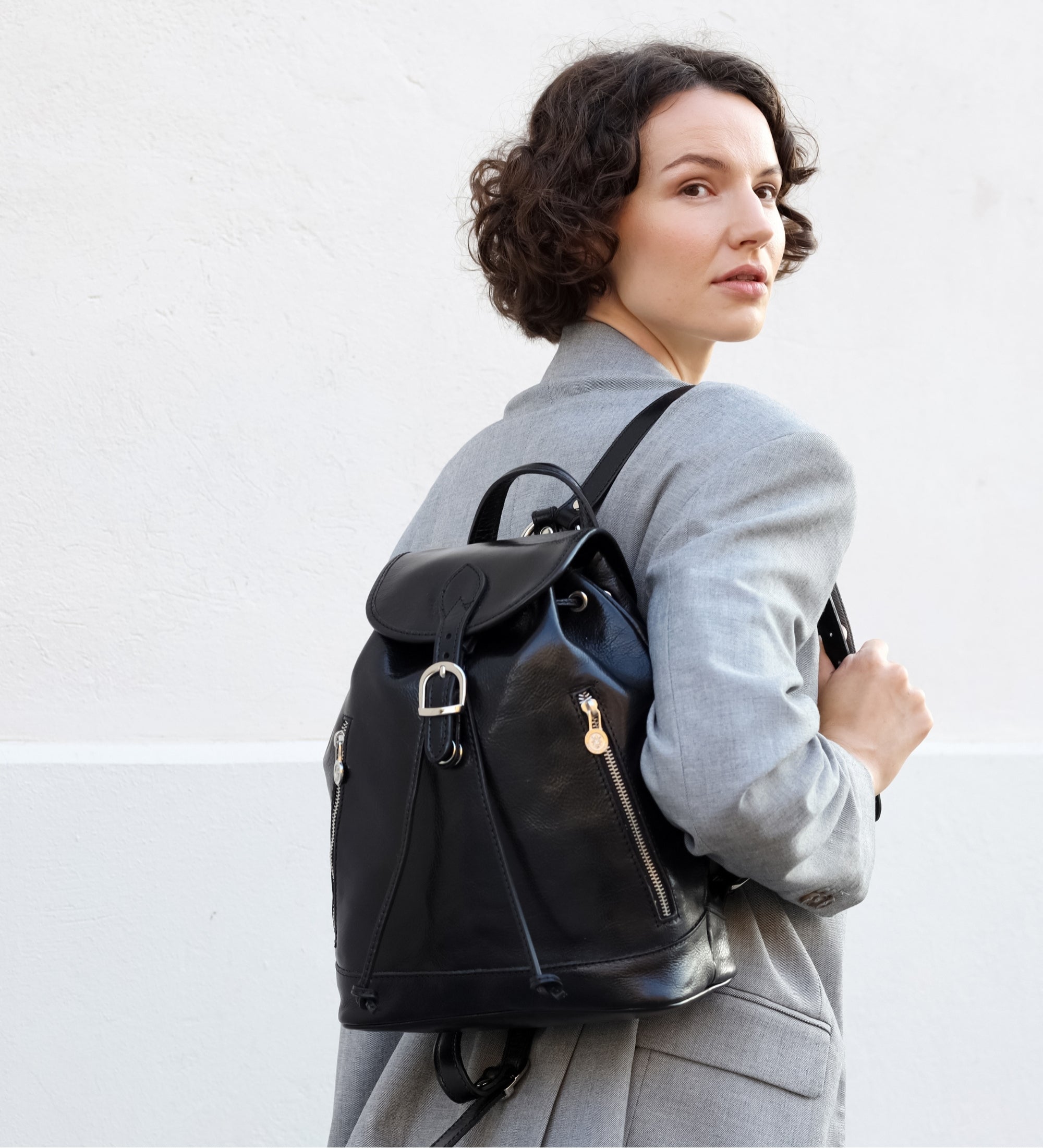 Zaino in pelle donna - White Noise