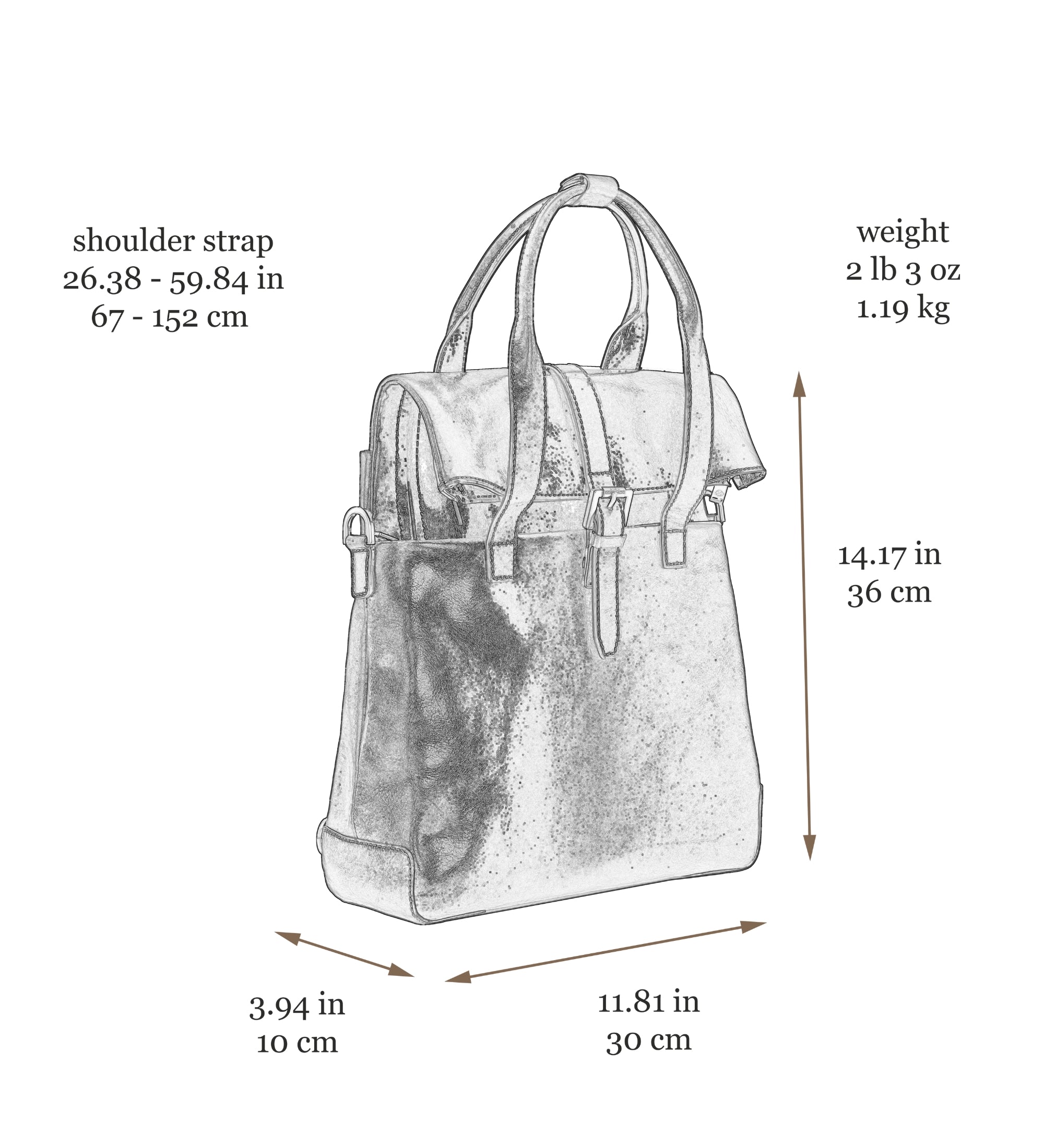 Zaino donna in pelle convertibile in borsa a spalla - The Awakening