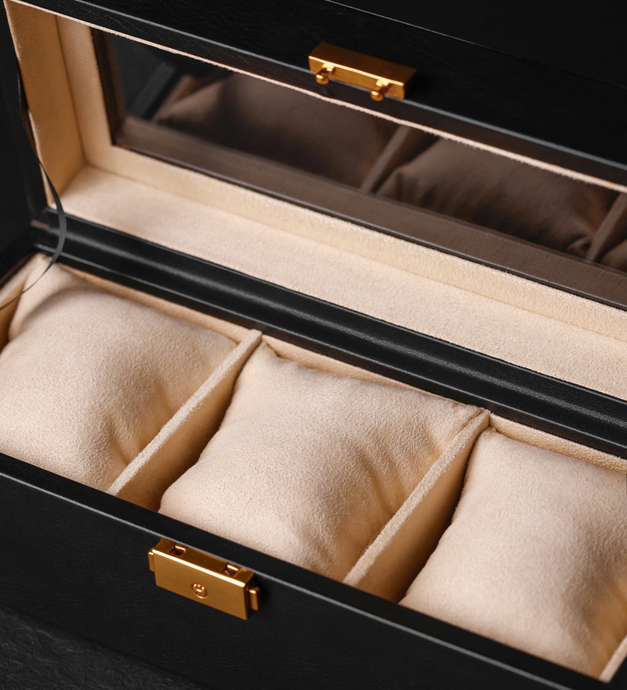 Cofanetto in pelle organizer per orologi donna - Silence