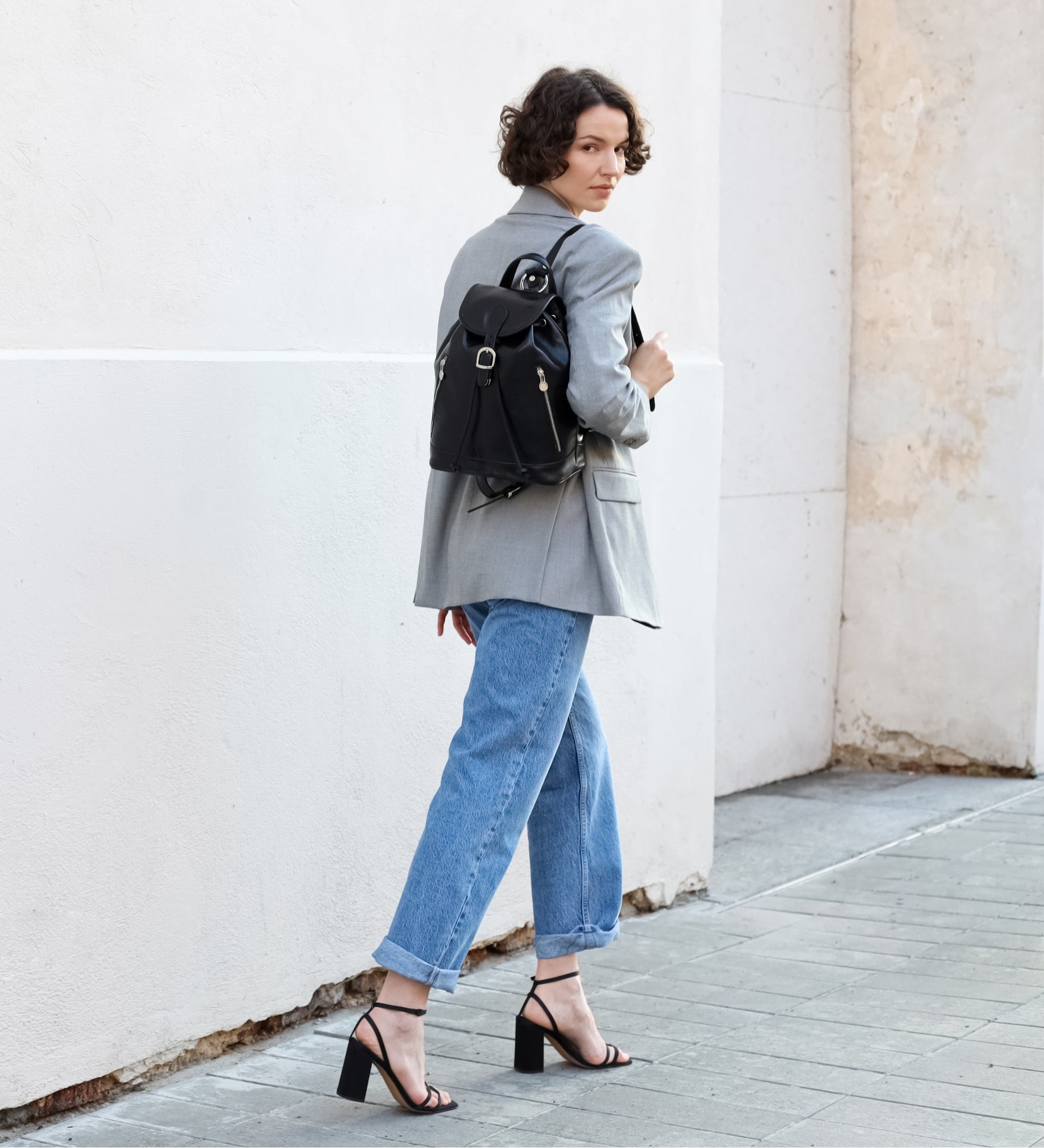 Zaino in pelle donna - White Noise