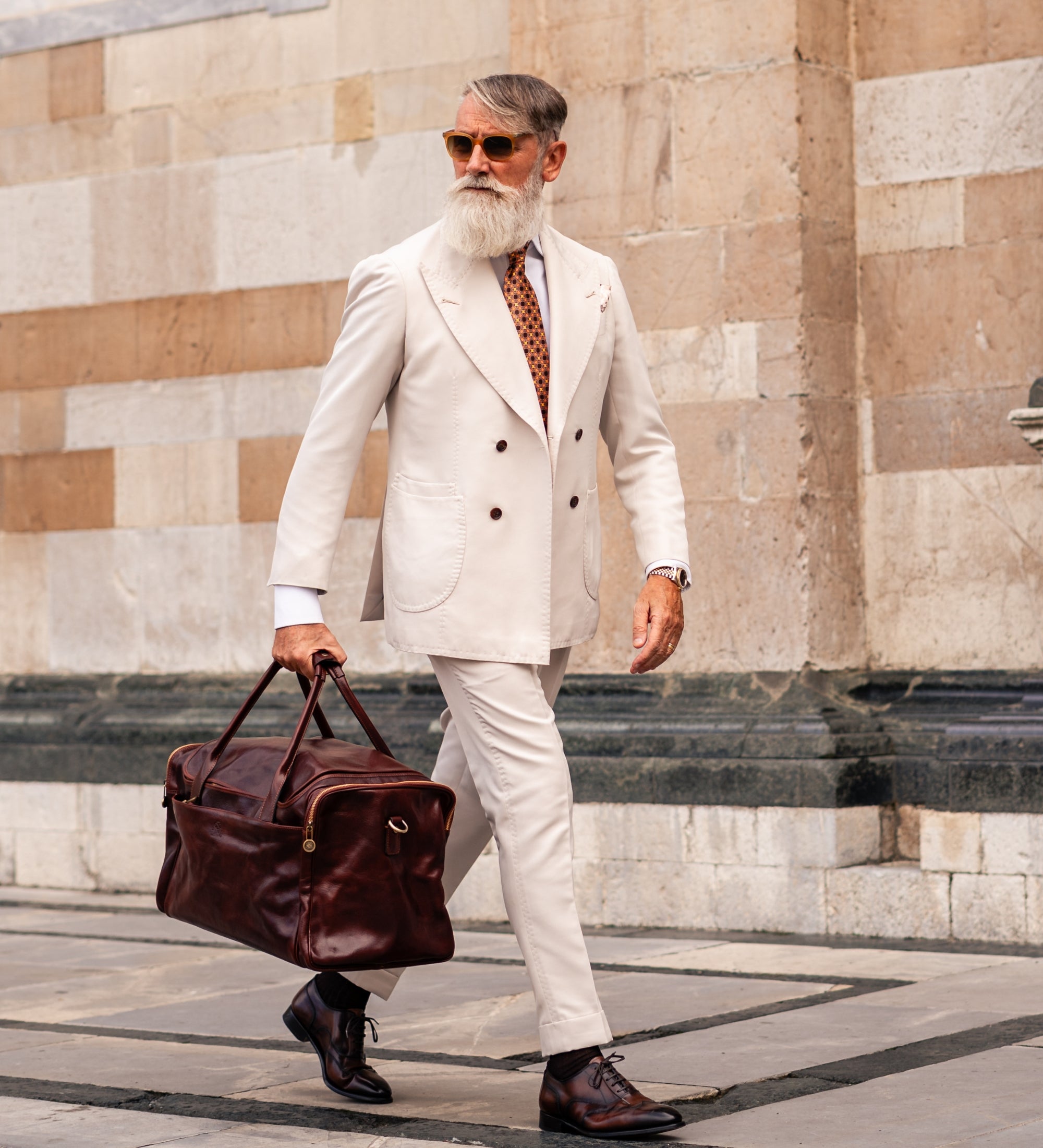 Borsone grande in pelle italiana - The Hitchhikers Guide to the Galaxy