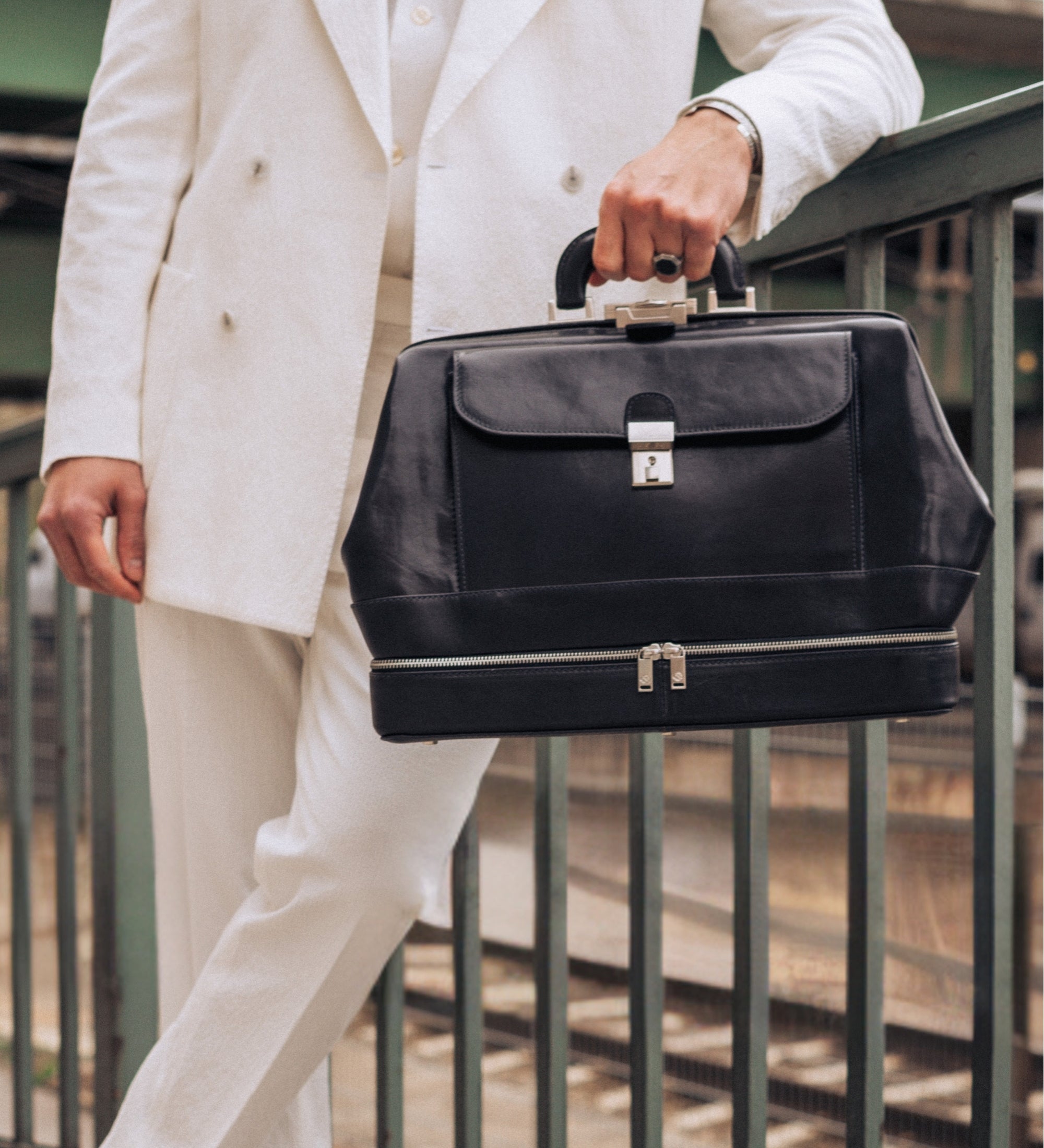 Borsa da medico grande in pelle Italiana - The Master and Margarita