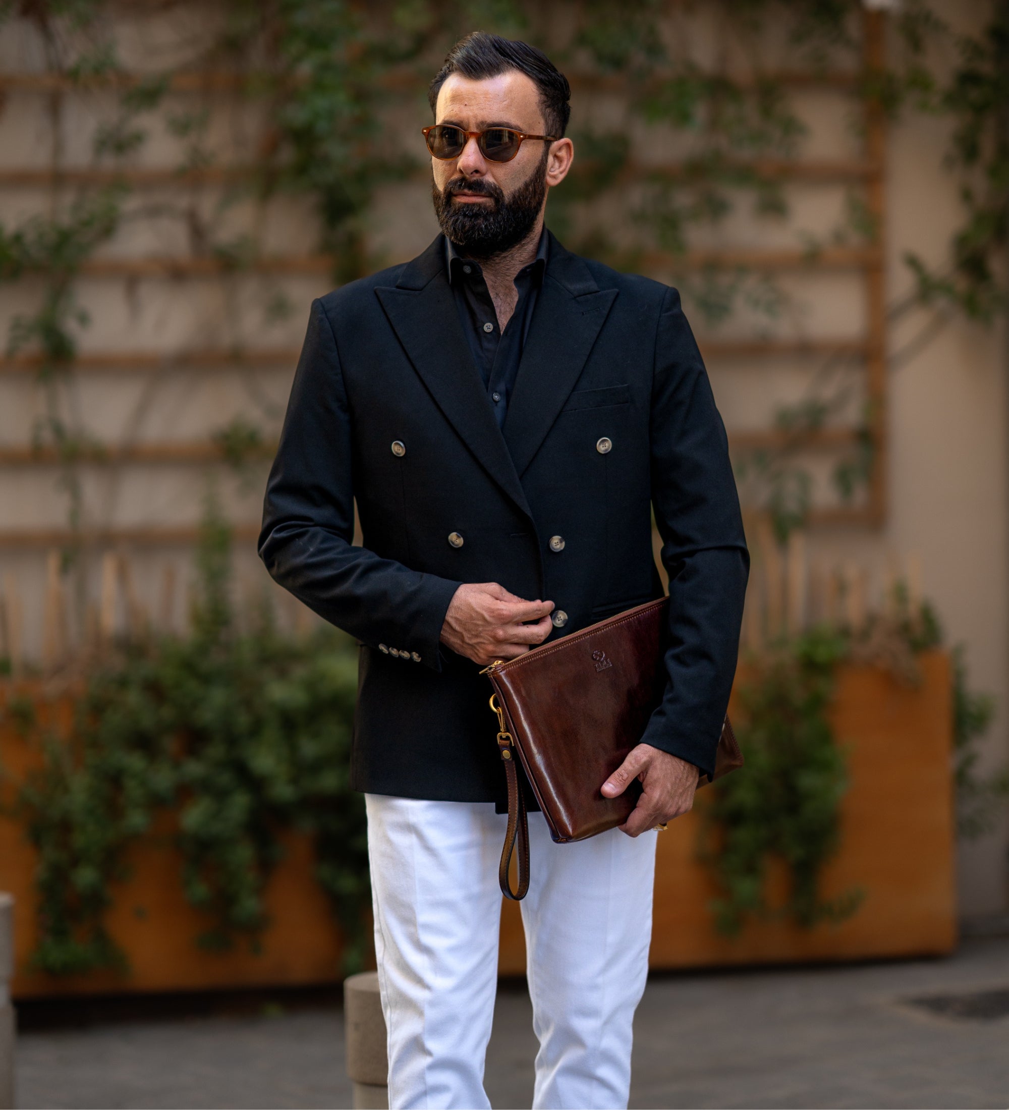 Maxi pochette in pelle uomo - The Brothers Karamazov