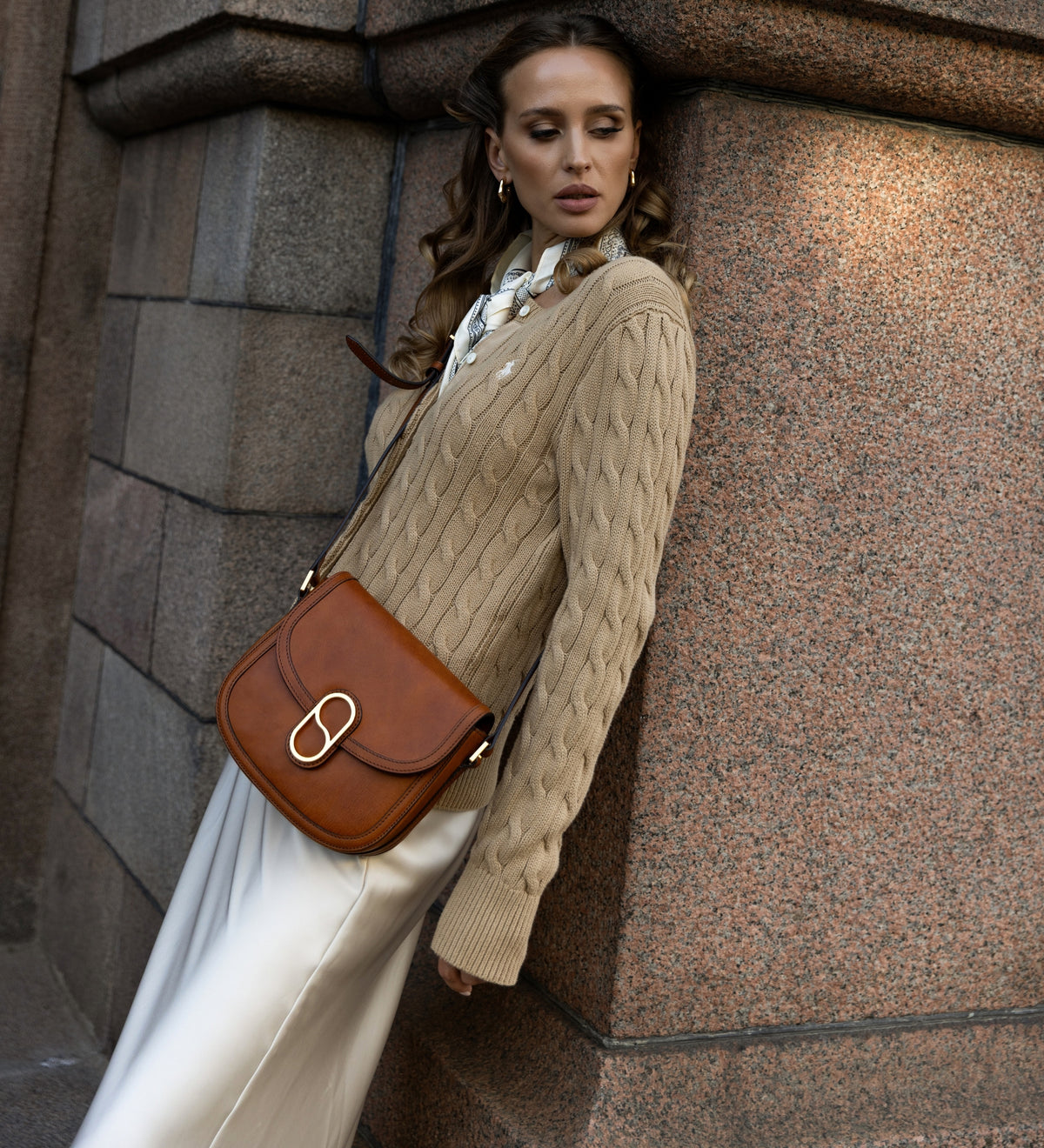 Borsa a tracolla in pelle modello saddle donna - Villette
