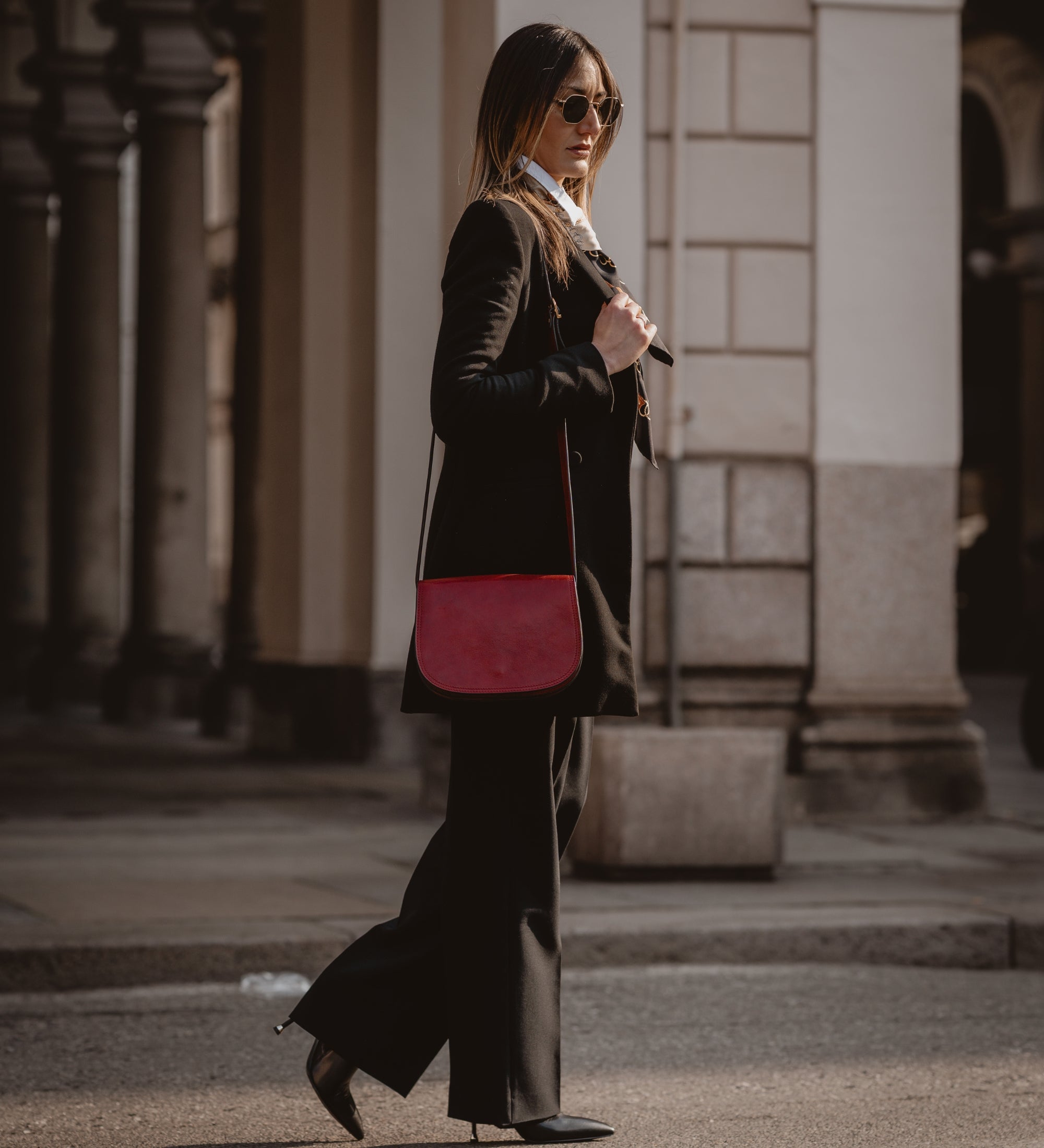 Borsa a tracolla in pelle modello saddle donna - Moonfleet