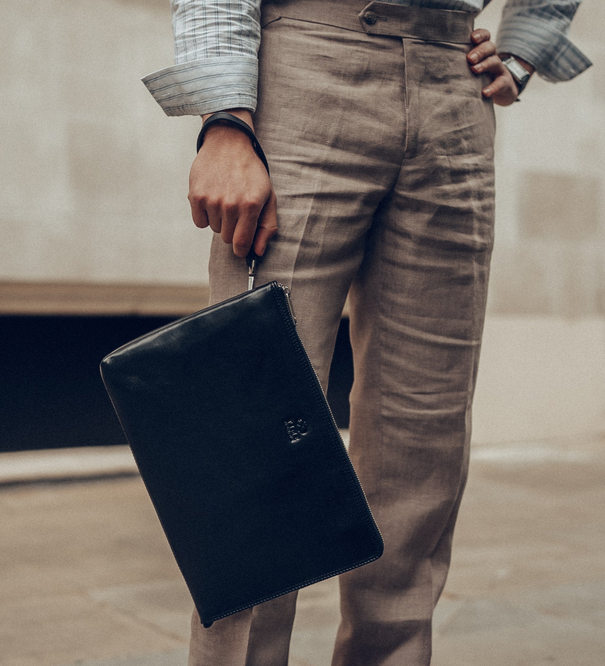 Maxi pochette in pelle uomo - The Brothers Karamazov
