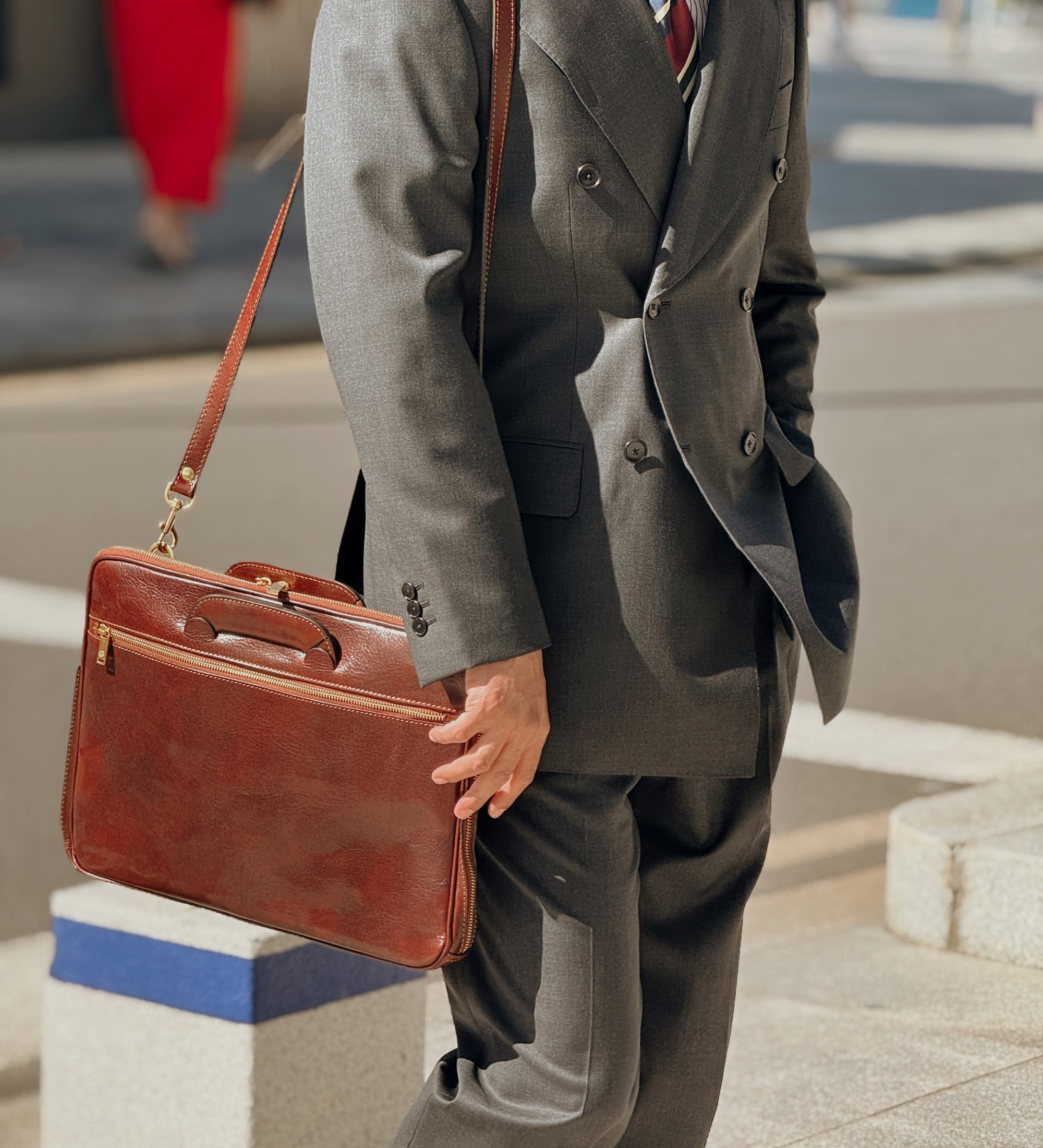 Cartella porta PC in pelle - Brave New World
