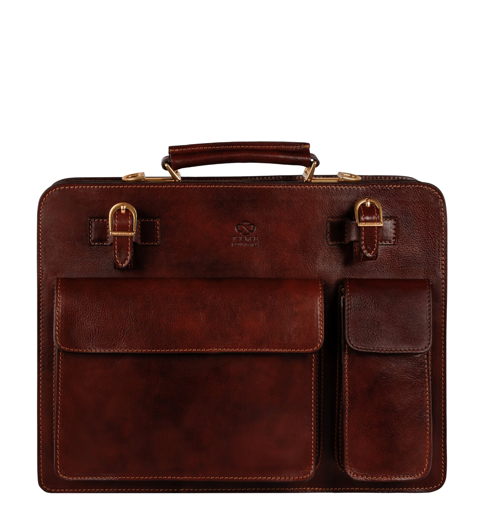 Borsa da lavoro a cartella con tracolla in pelle - The Prophet
