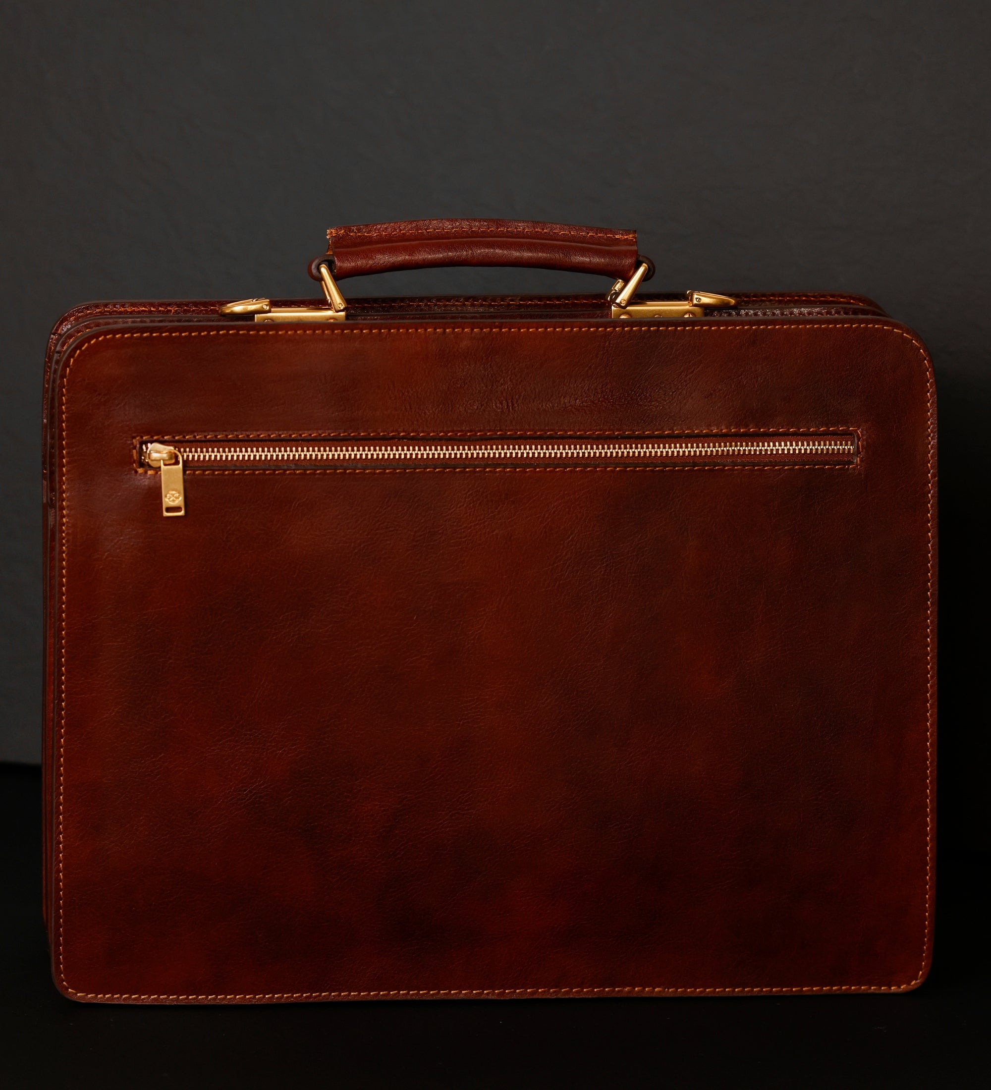 Borsa da lavoro a cartella con tracolla in pelle - The Prophet