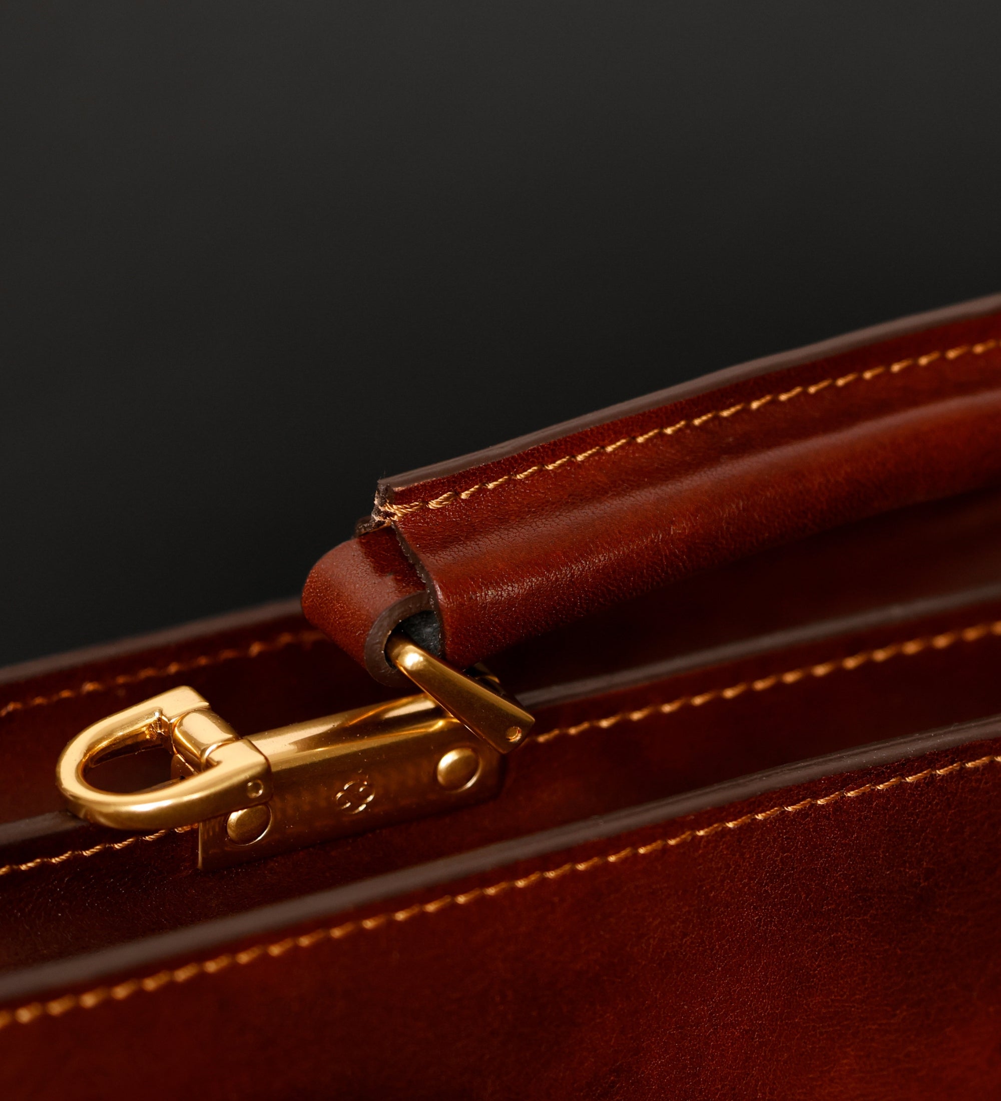 Borsa da lavoro a cartella con tracolla in pelle - The Prophet