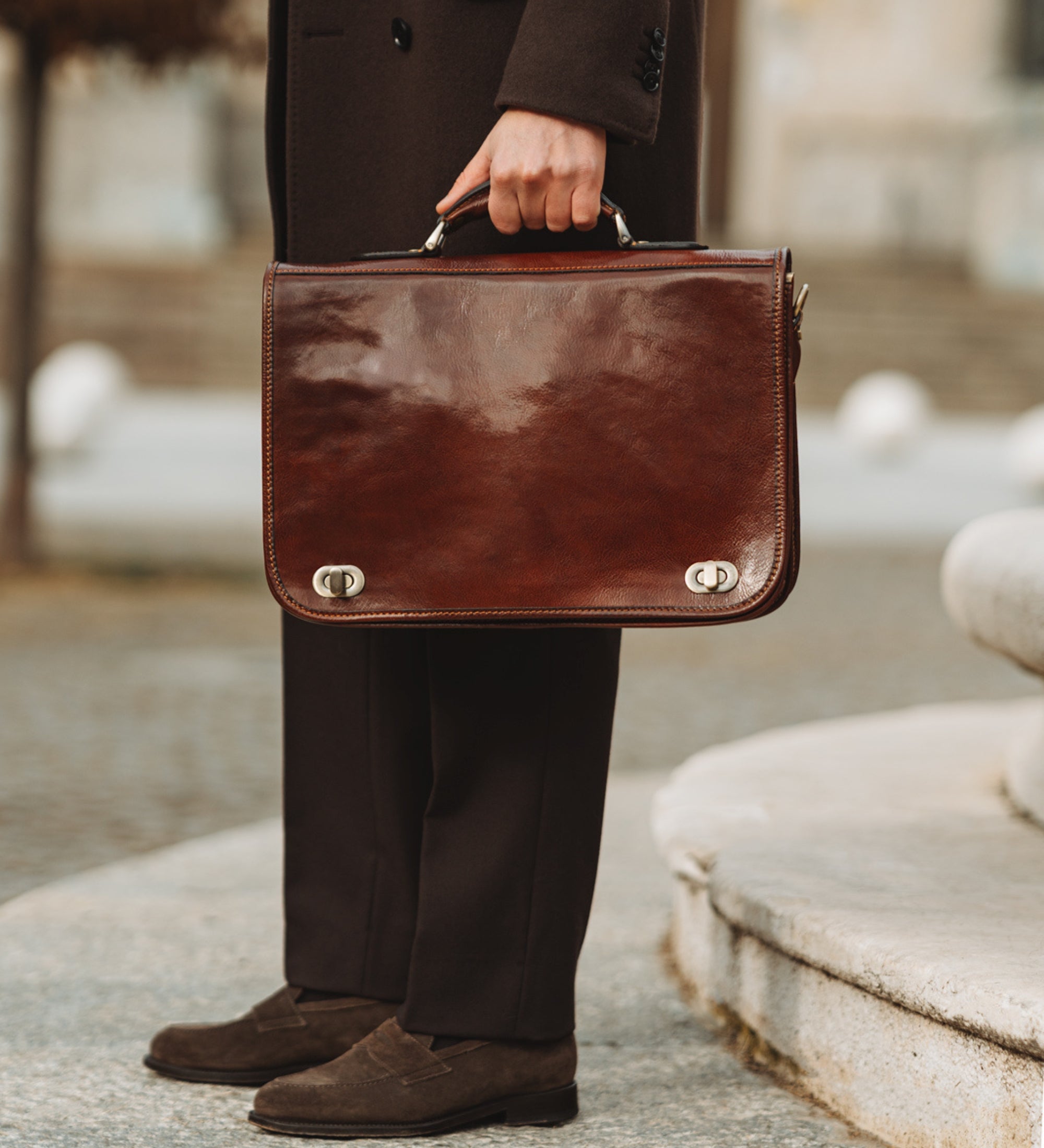 Cartella porta PC in pelle - Illusions