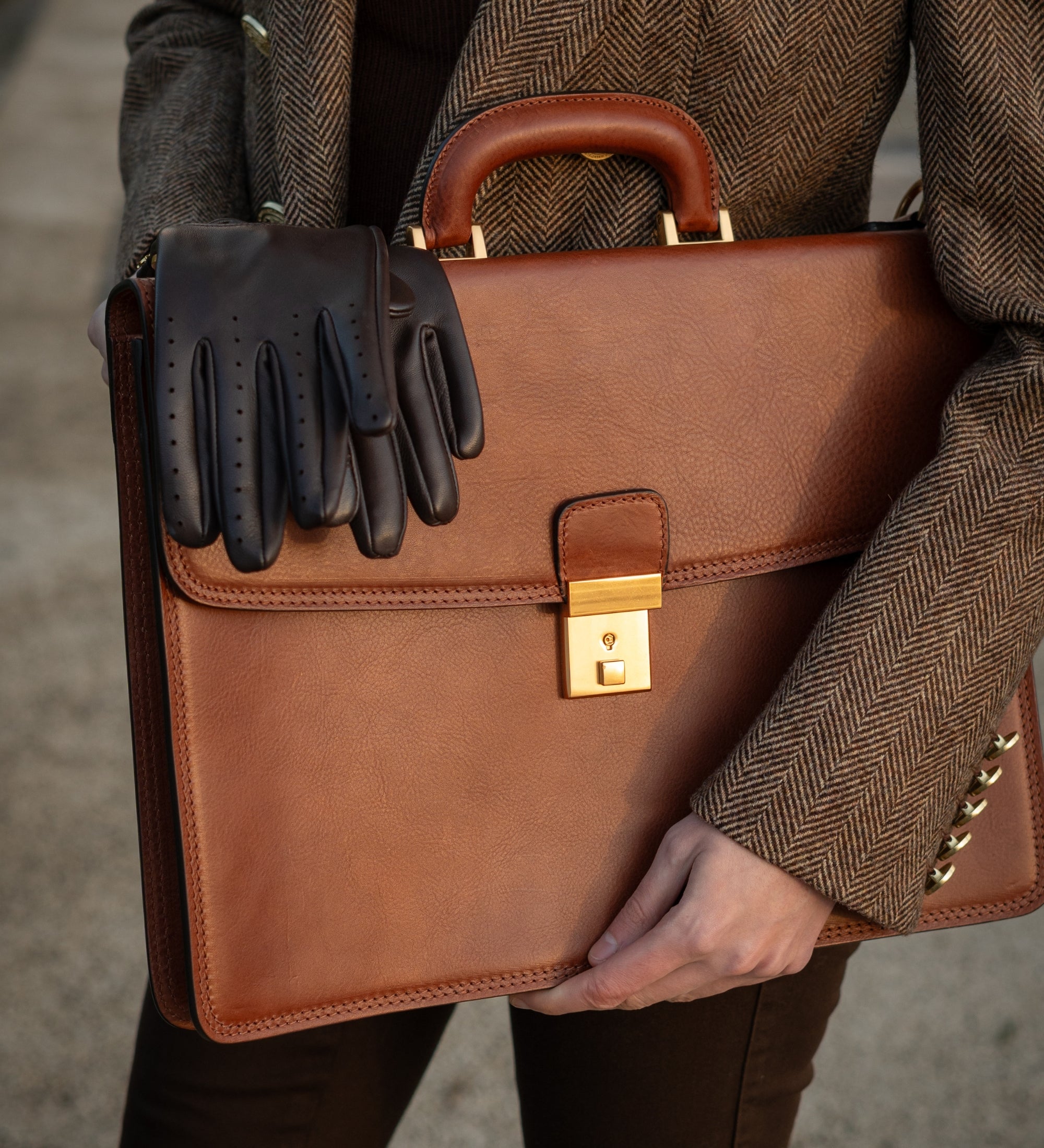 Cartella da lavoro in pelle donna - The Sound of the Mountain