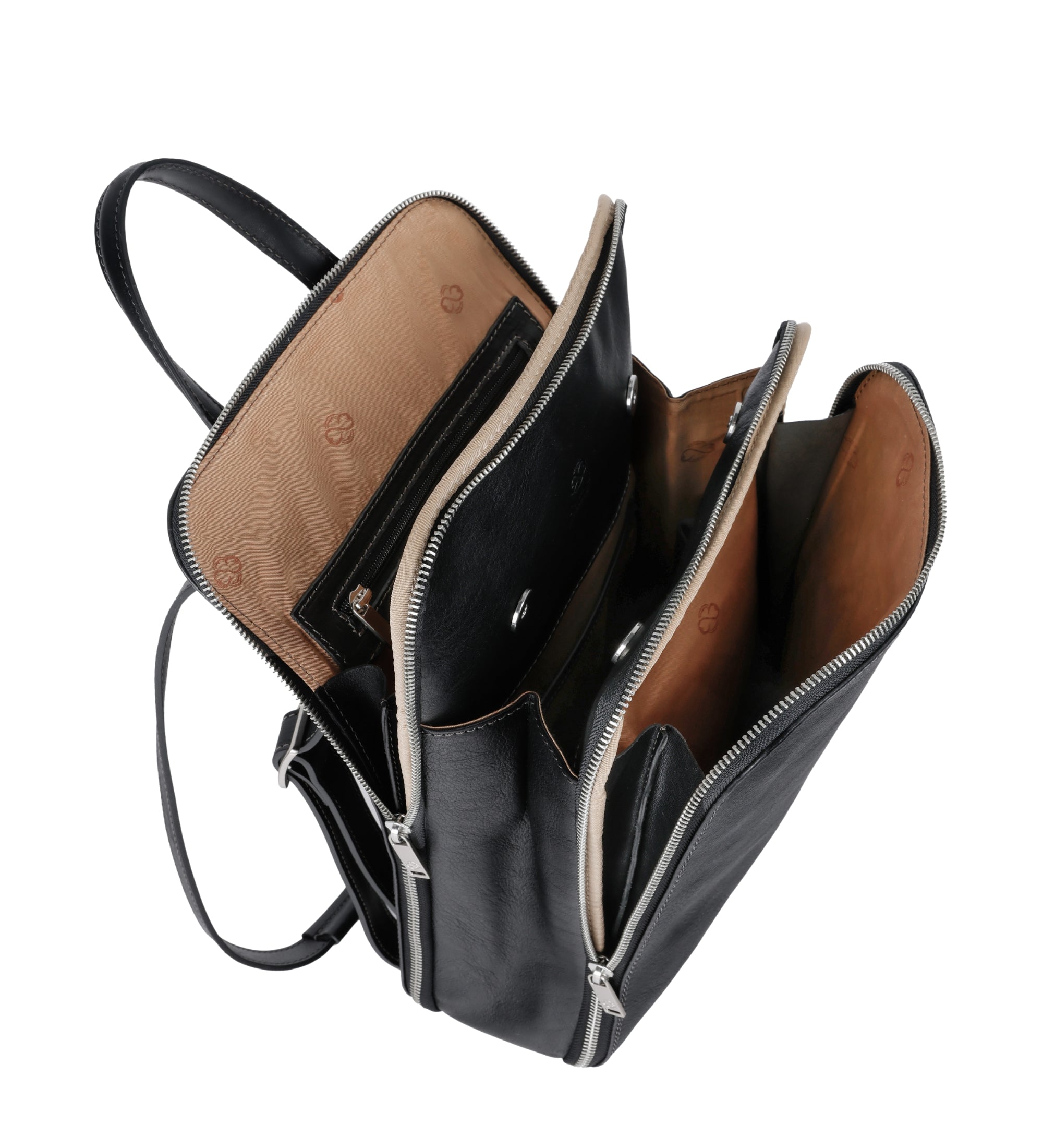 Zaino donna in pelle convertibile in borsa a spalla - Clarissa