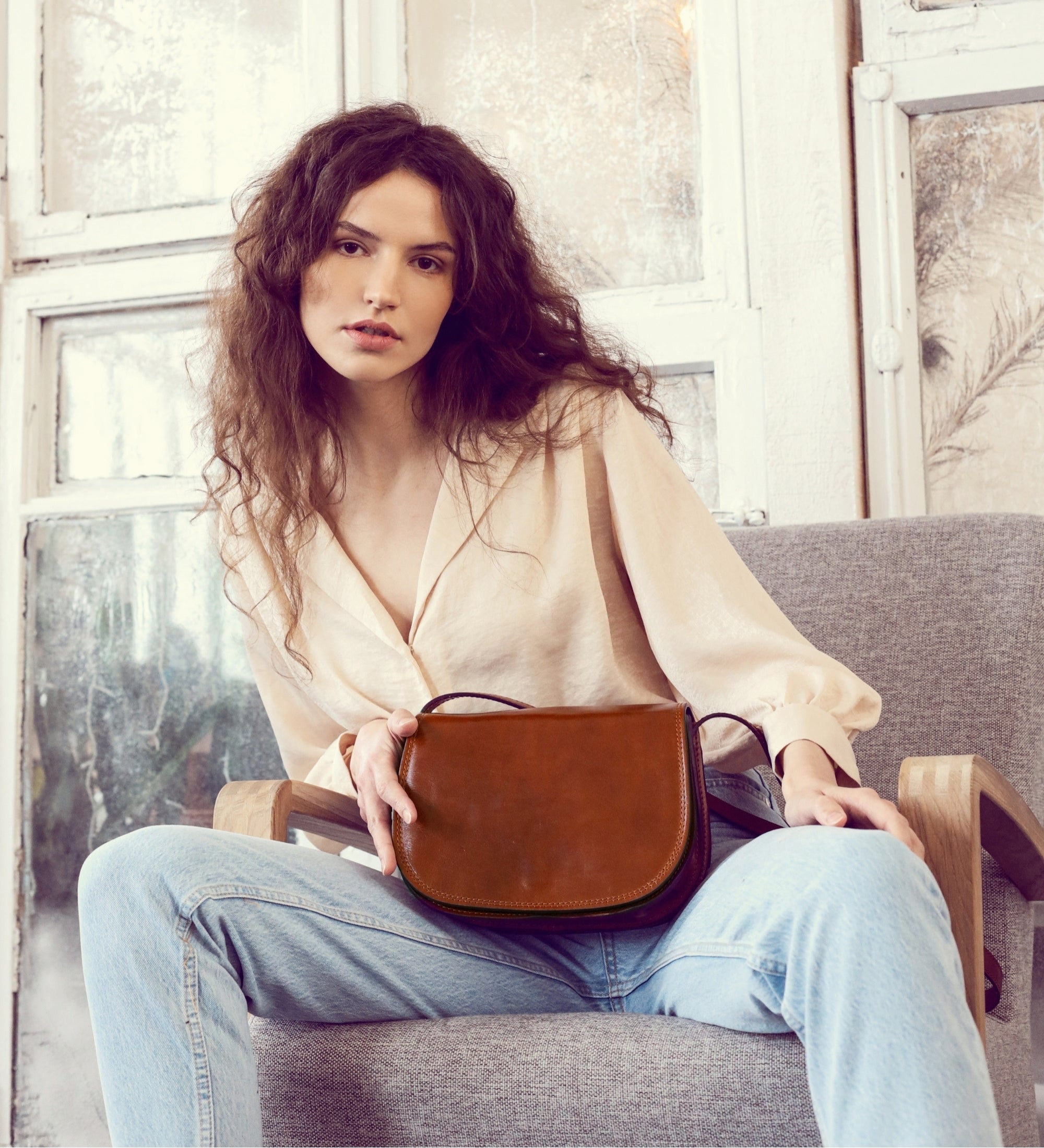 Borsa a tracolla in pelle modello saddle donna - Moonfleet
