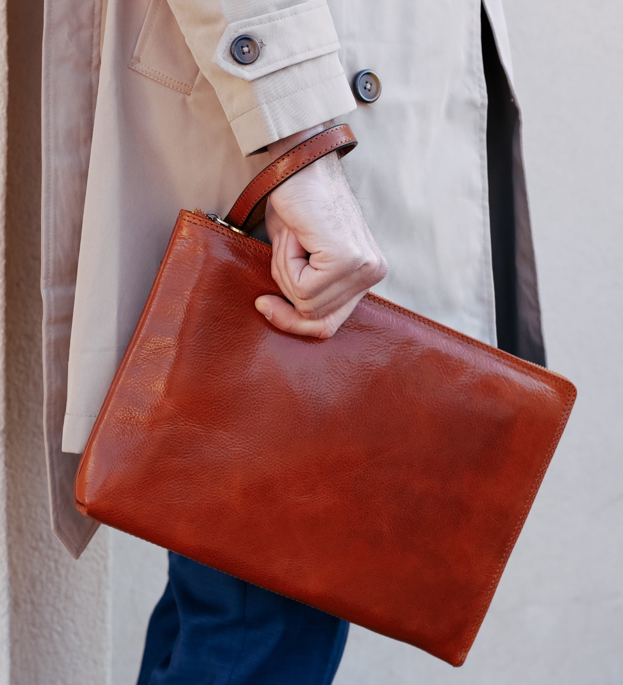 Maxi pochette in pelle uomo - The Brothers Karamazov
