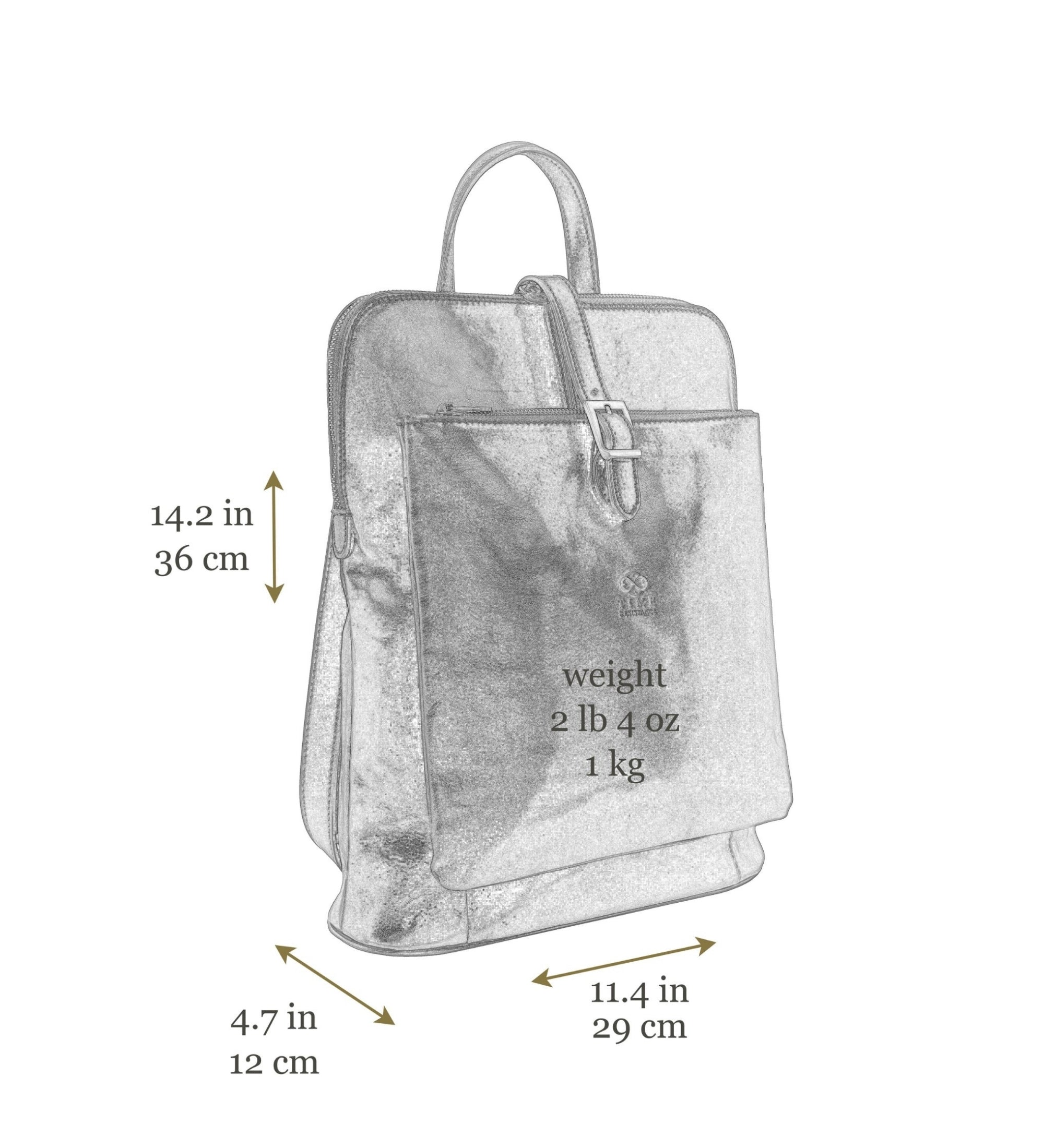 Zaino donna in pelle convertibile in borsa a spalla - Emma