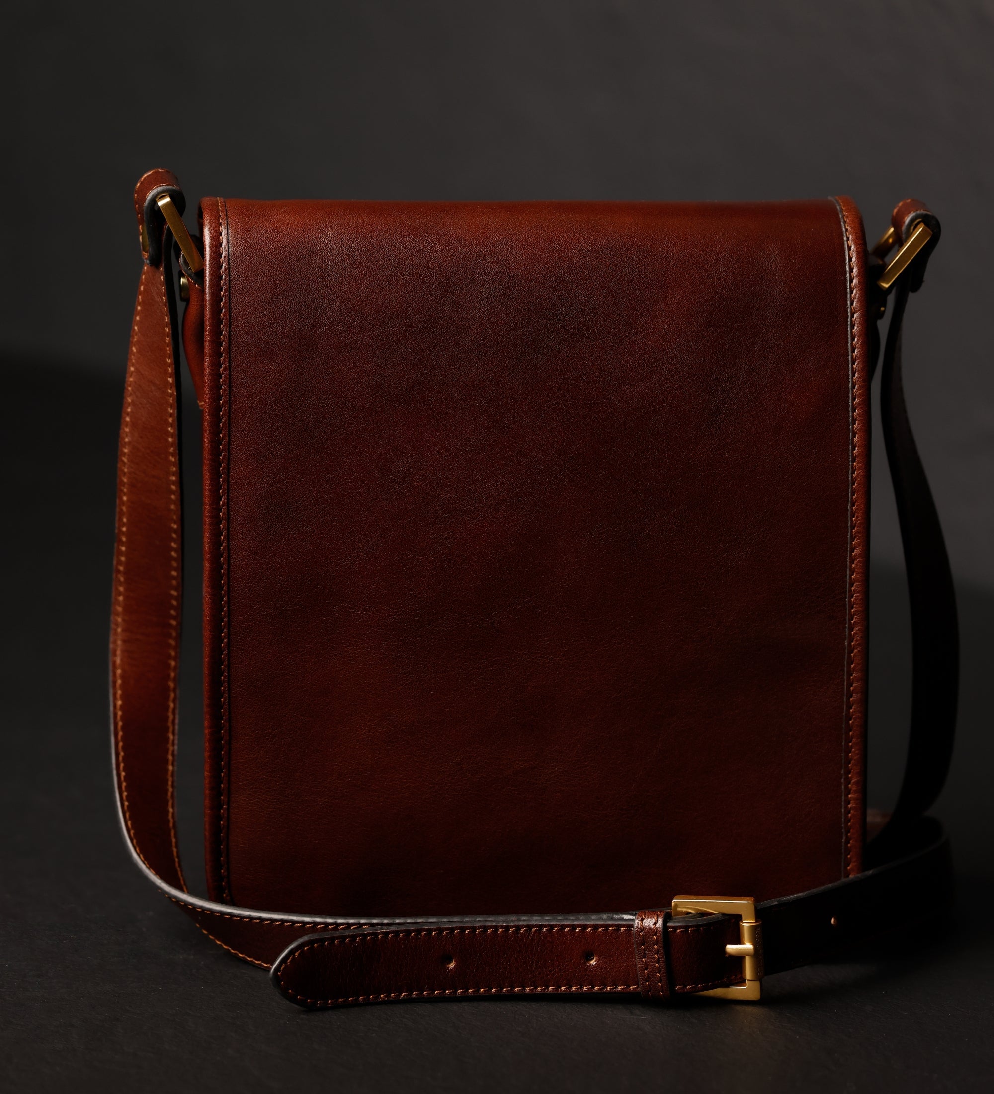 Borsa messenger piccola in pelle - On The Road