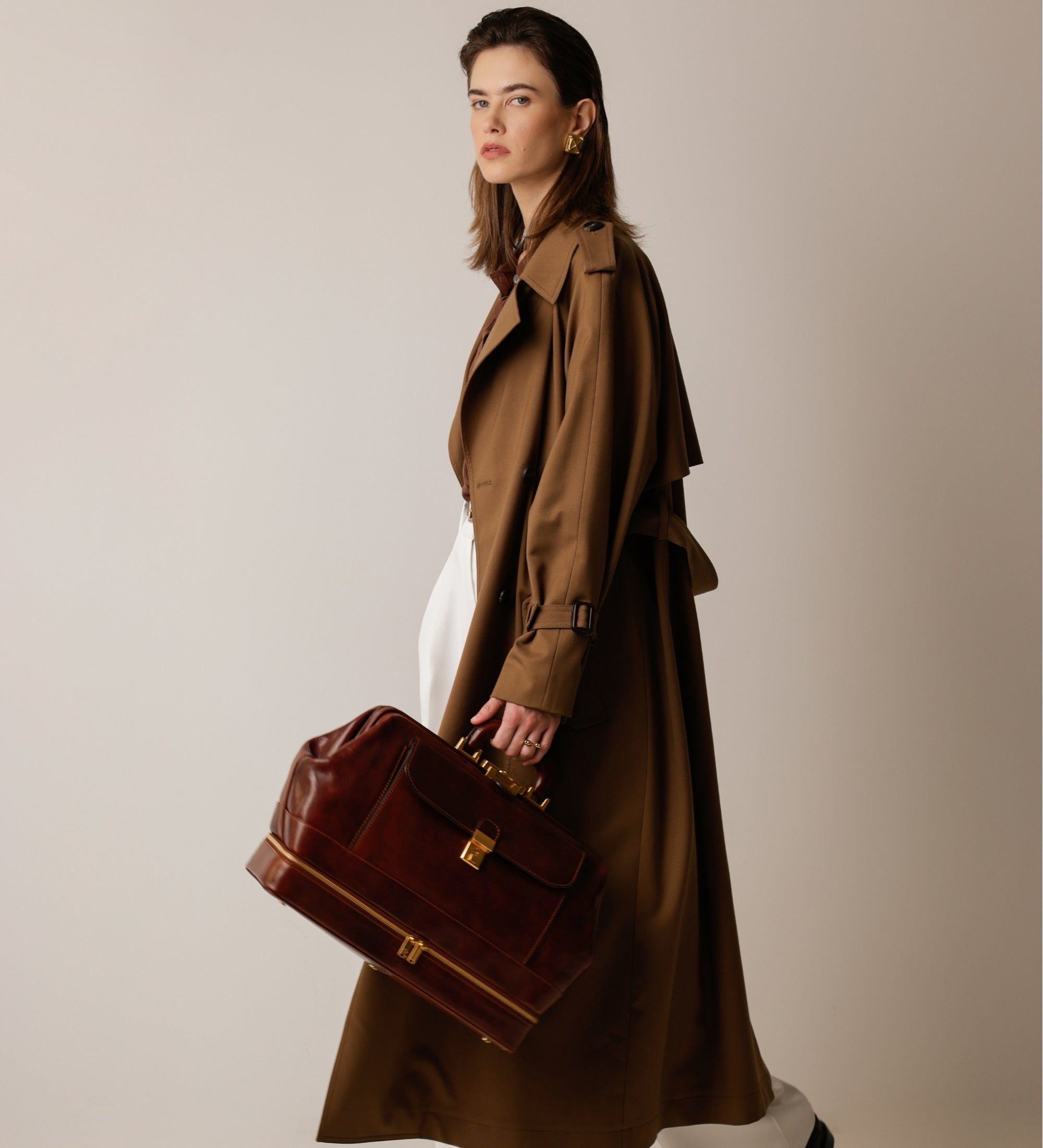 Borsa da medico grande in pelle Italiana donna - The Master and Margarita