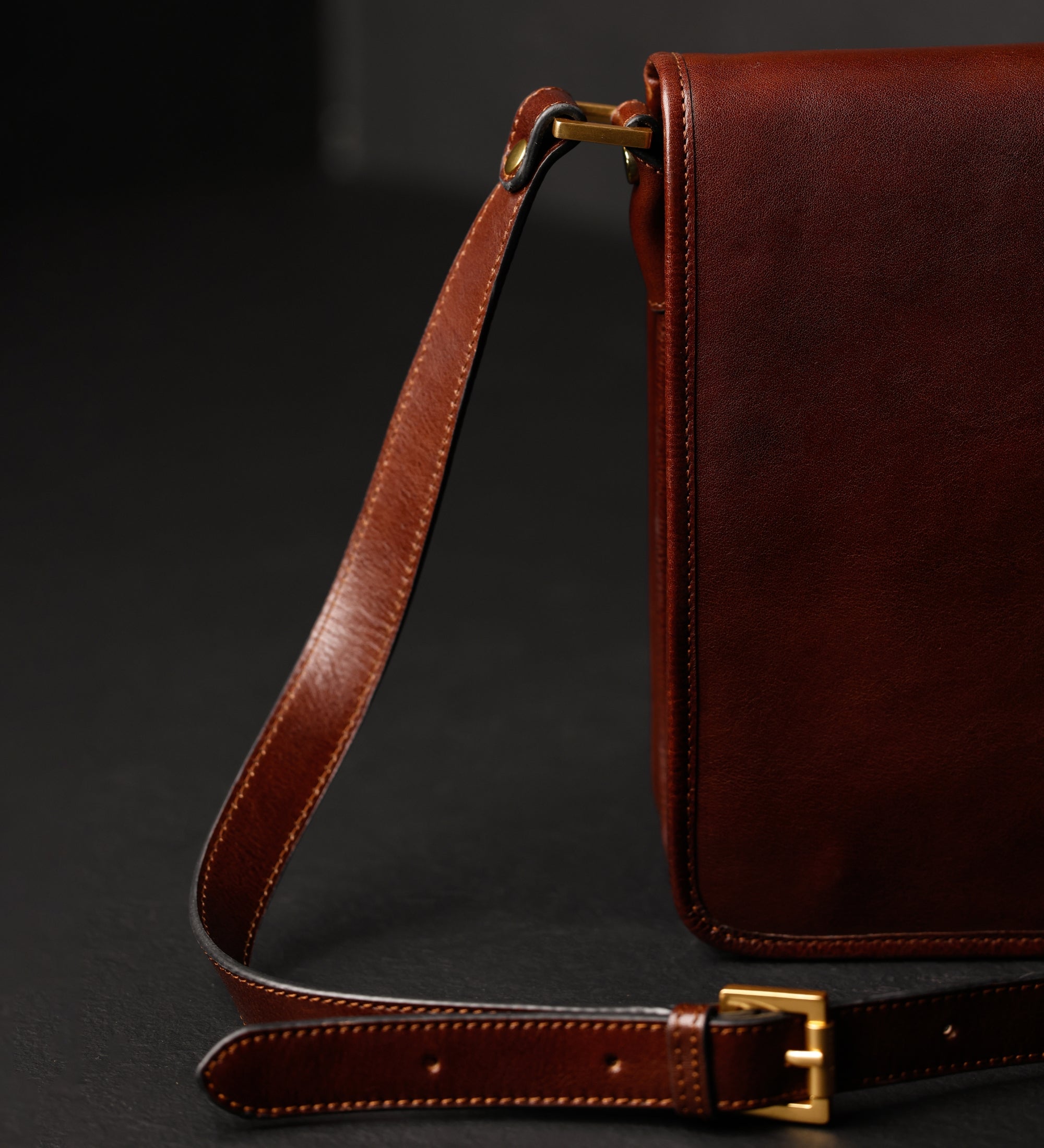 Borsa messenger piccola in pelle - On The Road