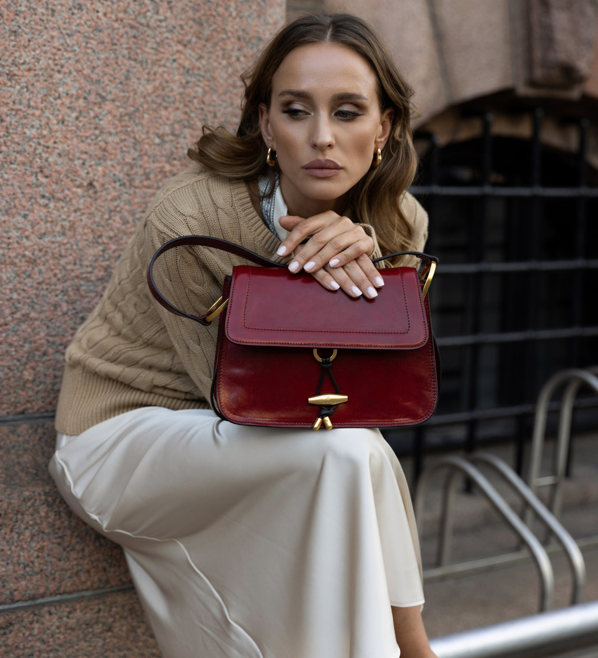 Borsa con patta in pelle da donna - Possession
