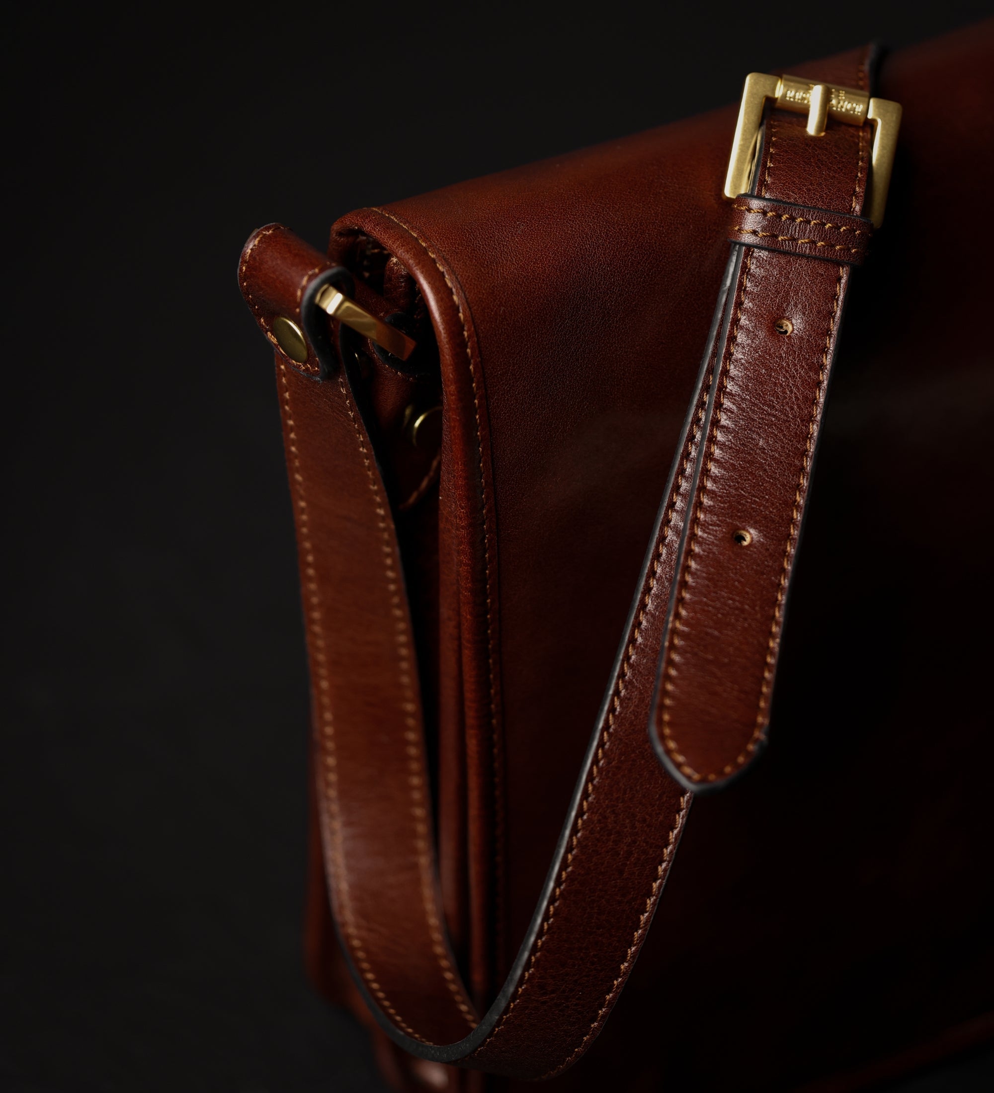 Borsa messenger piccola in pelle - On The Road