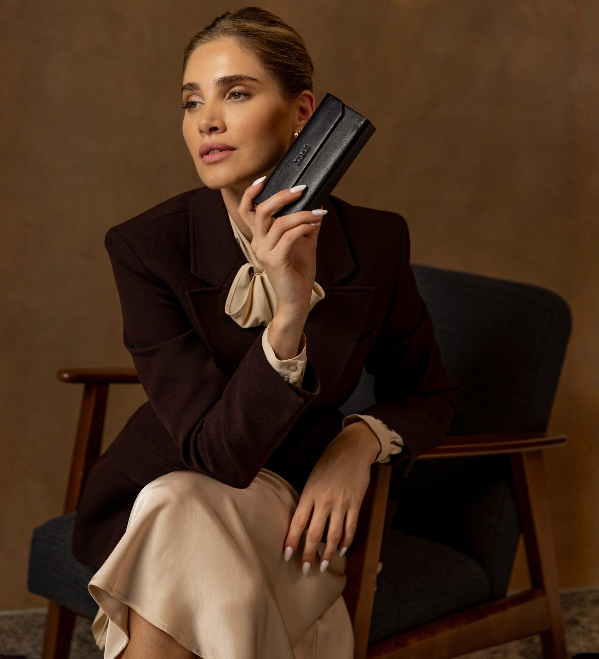 Portaocchiali pieghevole in pelle donna - The Riddle of the Sands